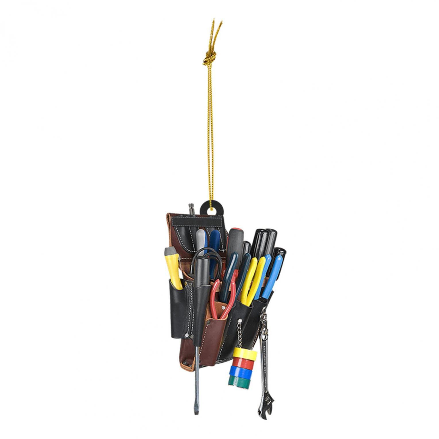 **TRYSPUN Electrician Tool Bag Acrylic Keychain - Personalized Car Hanging Ornament for Electricians, Car Rear View Mirror Accessory - Perfect for Tool Enthusiasts & Auto Decor Gifts**