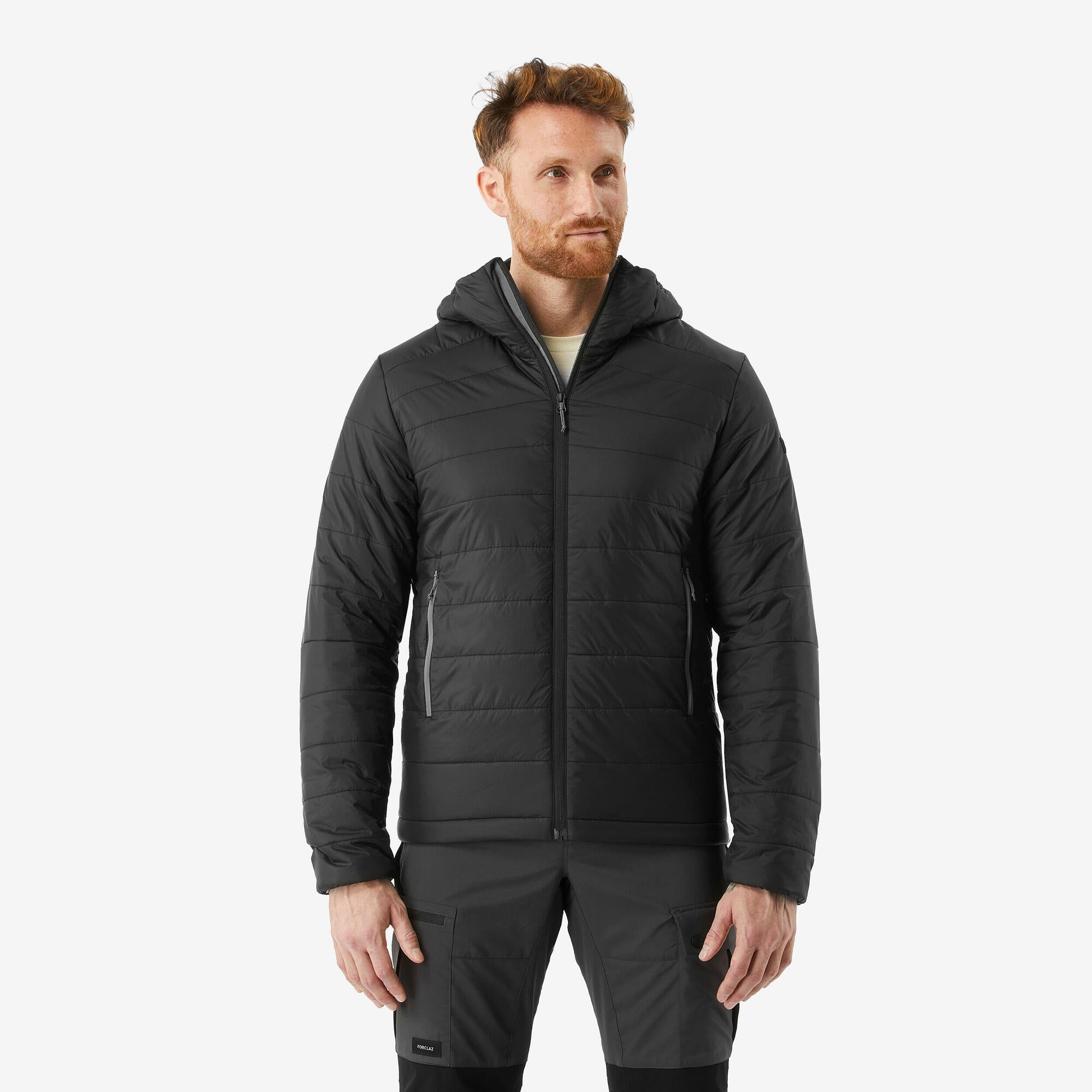 Forclaz Men's MT100 Lightweight Hooded Synthetic Jacket - Waterproof Hiking & Outdoor Adventure Gear for Camping & Travel