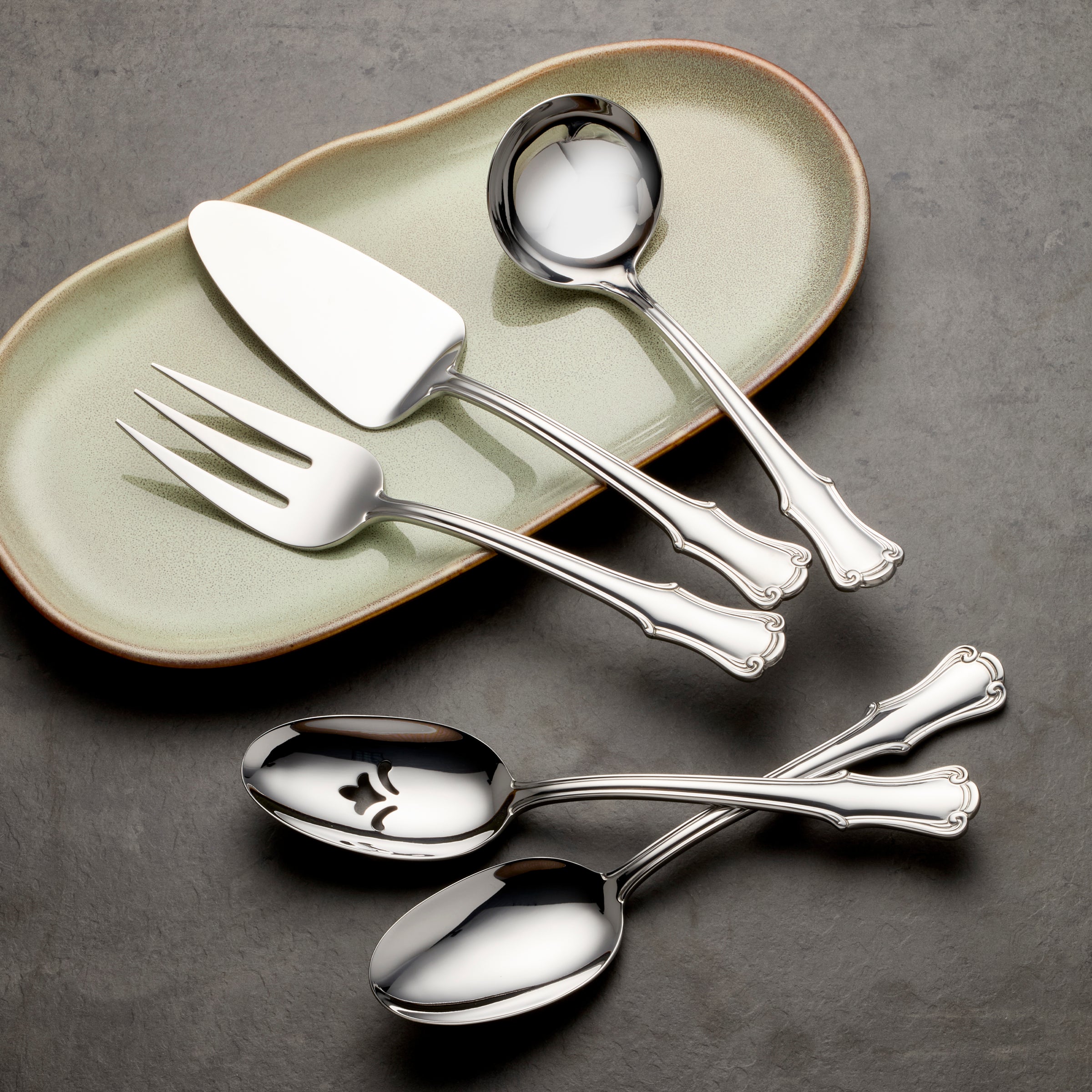 James Street Mirror 5 Piece Hostess Set - Elegant Dining Table Decor for Dinner Parties, Weddings & Home Entertaining