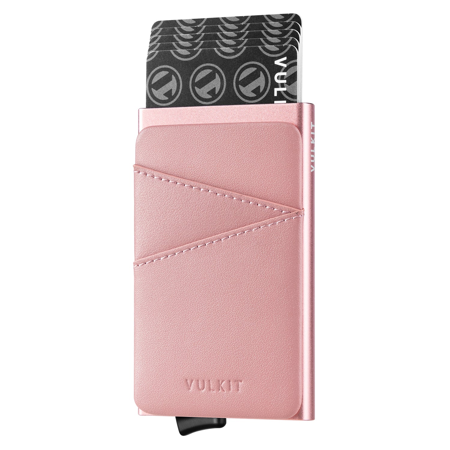 VC106 Minimalist Leather Card Holder with Extra Pocket for Cash & Coins - Slim RFID Blocking Wallet for Men & Women (Perfect for Travel, Everyday Use & Gift)