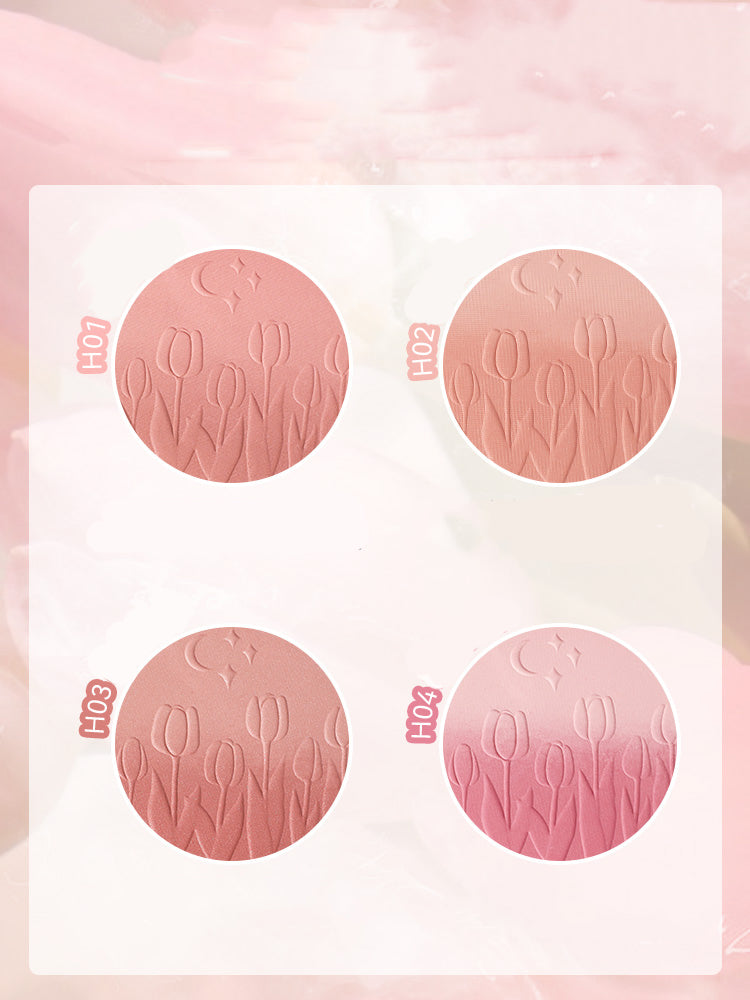 HOLD LIVE Ripple Gauze Frost Blush Palette - 6 Blendable Matte & Shimmer Shades for Cheeks & Contour | Perfect for Everyday Makeup & Special Occasions