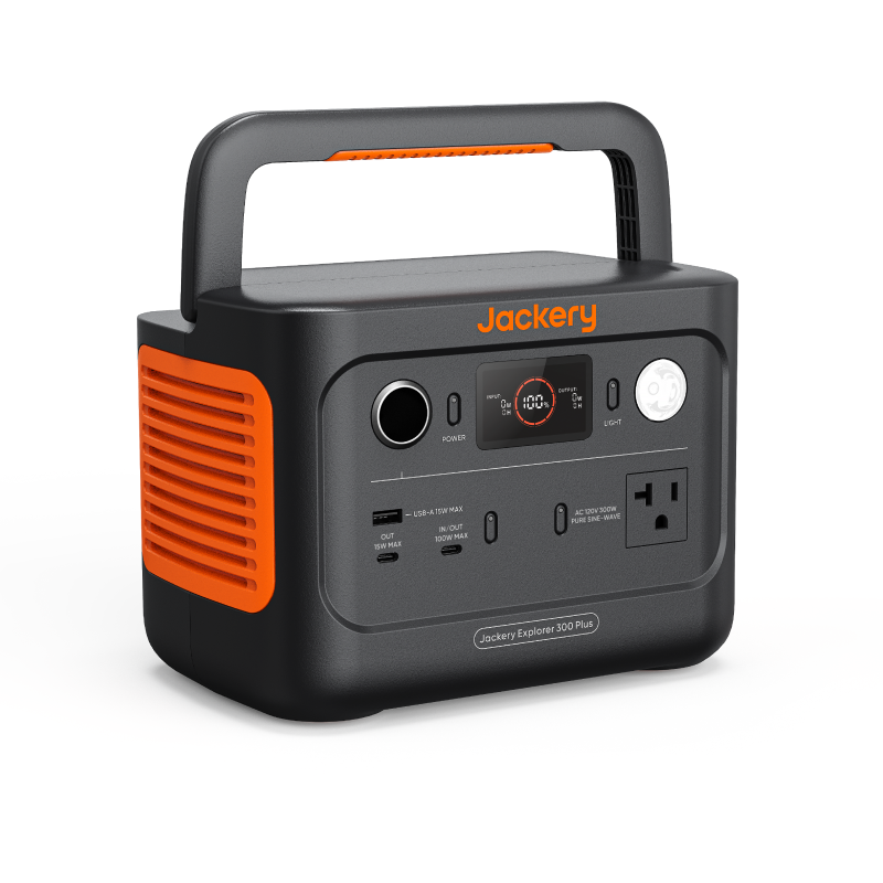 Jackery Solar Generator 300 Plus Portable Power Station - Certified Refurbished | Solar Charging for Camping, RV Trips & Emergency Backup Power
