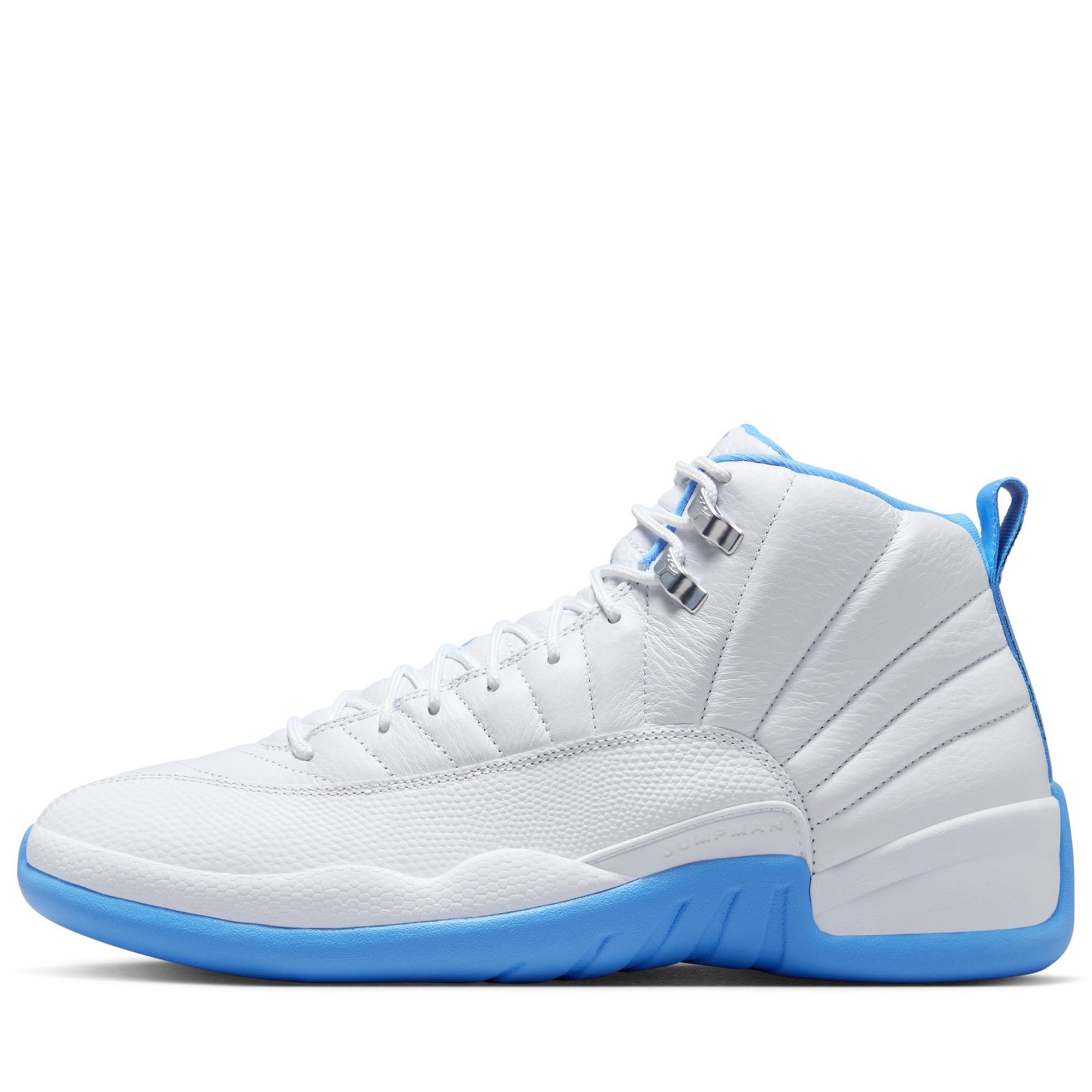 Air Jordan 12 Retro 'Melo' Basketball Shoes - White/University Blue - Men's Sneakers for Sports & Casual Wear