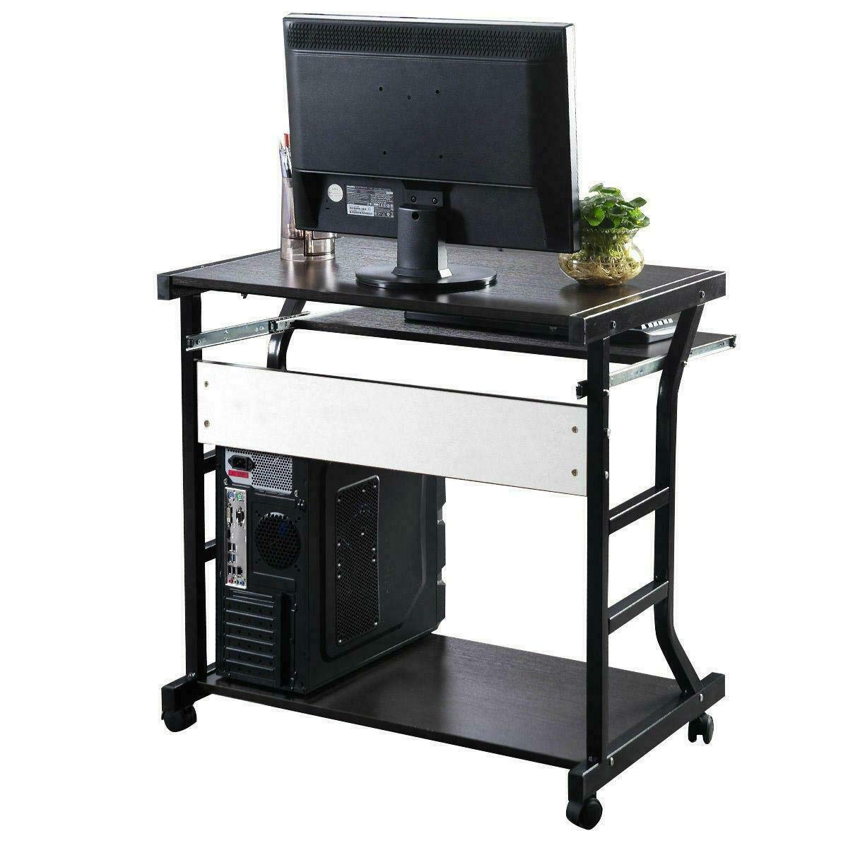 JLMS Modern Black L-Shaped Computer Desk with 2 Drawers, 27.55 x 18.9 x 29.53 Inches, Home Office Desk, Gaming Desk, Study Desk, Small Space Desk - Perfect for Work, Study, and Gaming Setup