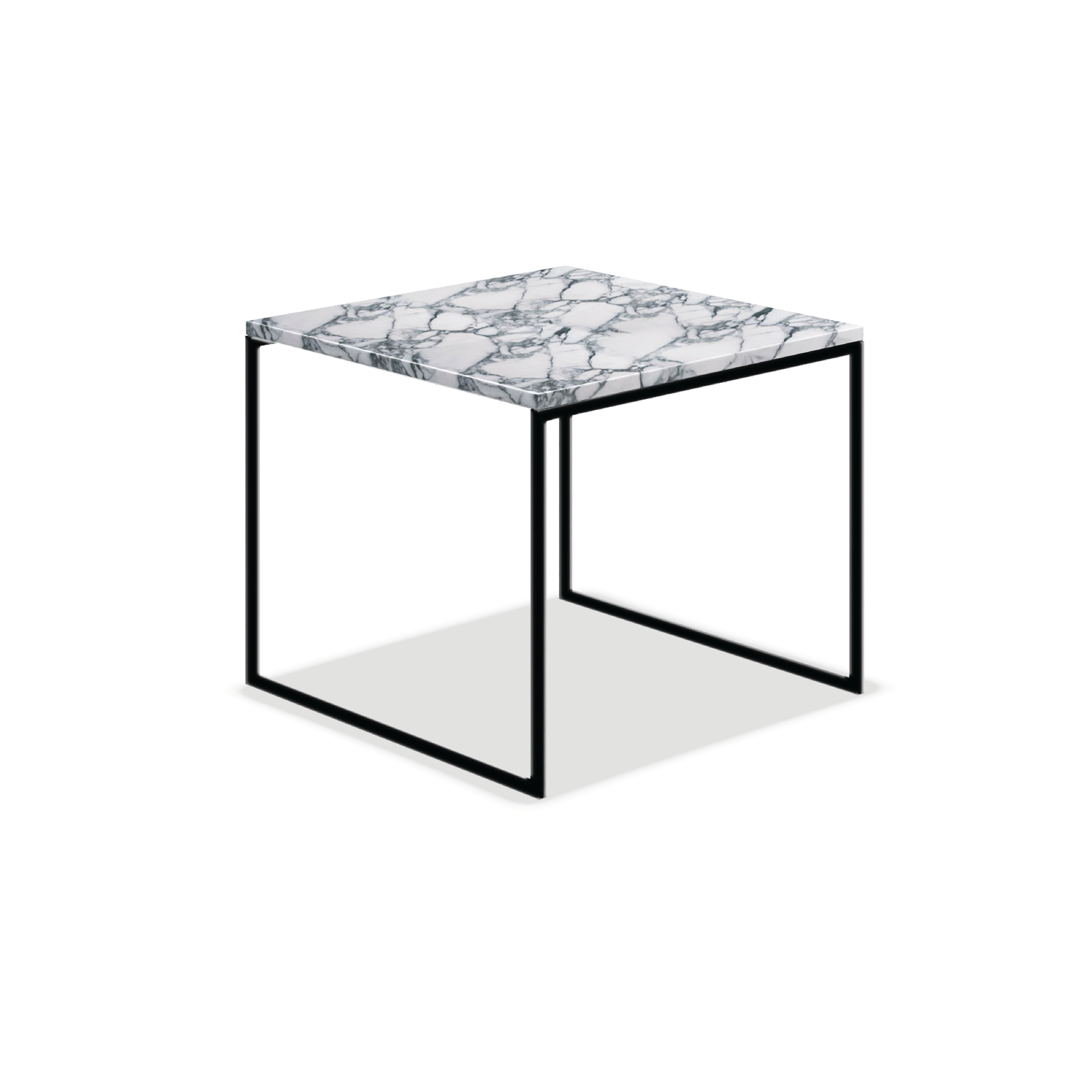 Camille Marble Side Table - Elegant Round End Table with Natural Stone Top | Perfect for Living Room, Bedroom, or Office Decor