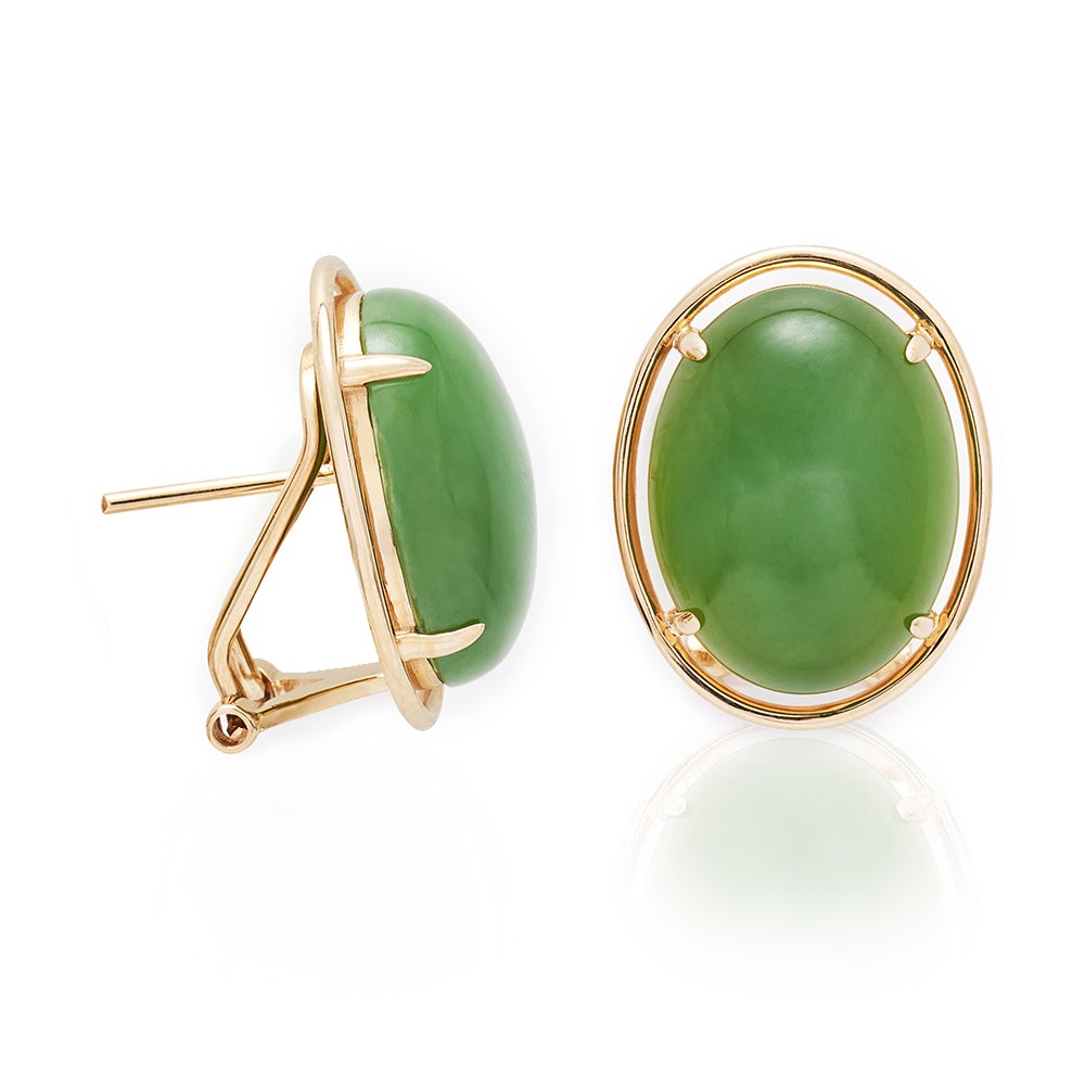 Green Nephrite Jade Peninsula Earrings – Handcrafted Dangle Earrings for Women, Perfect for Weddings, Parties & Everyday Wear