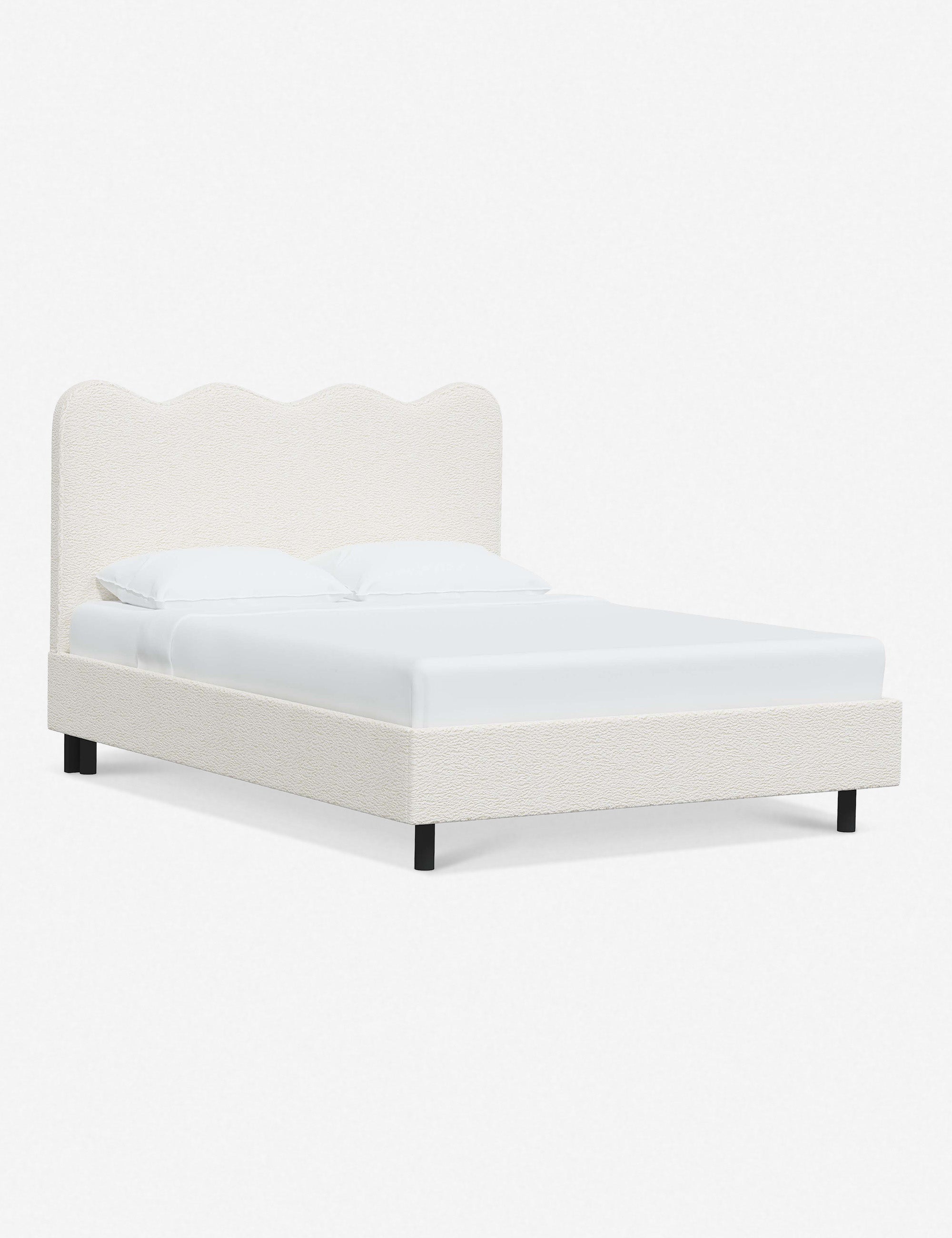 Clementine Platform Bed Frame - Modern Wooden Bed with Sturdy Slat Support, Queen Size | Perfect for Minimalist Bedroom & Small Space Living