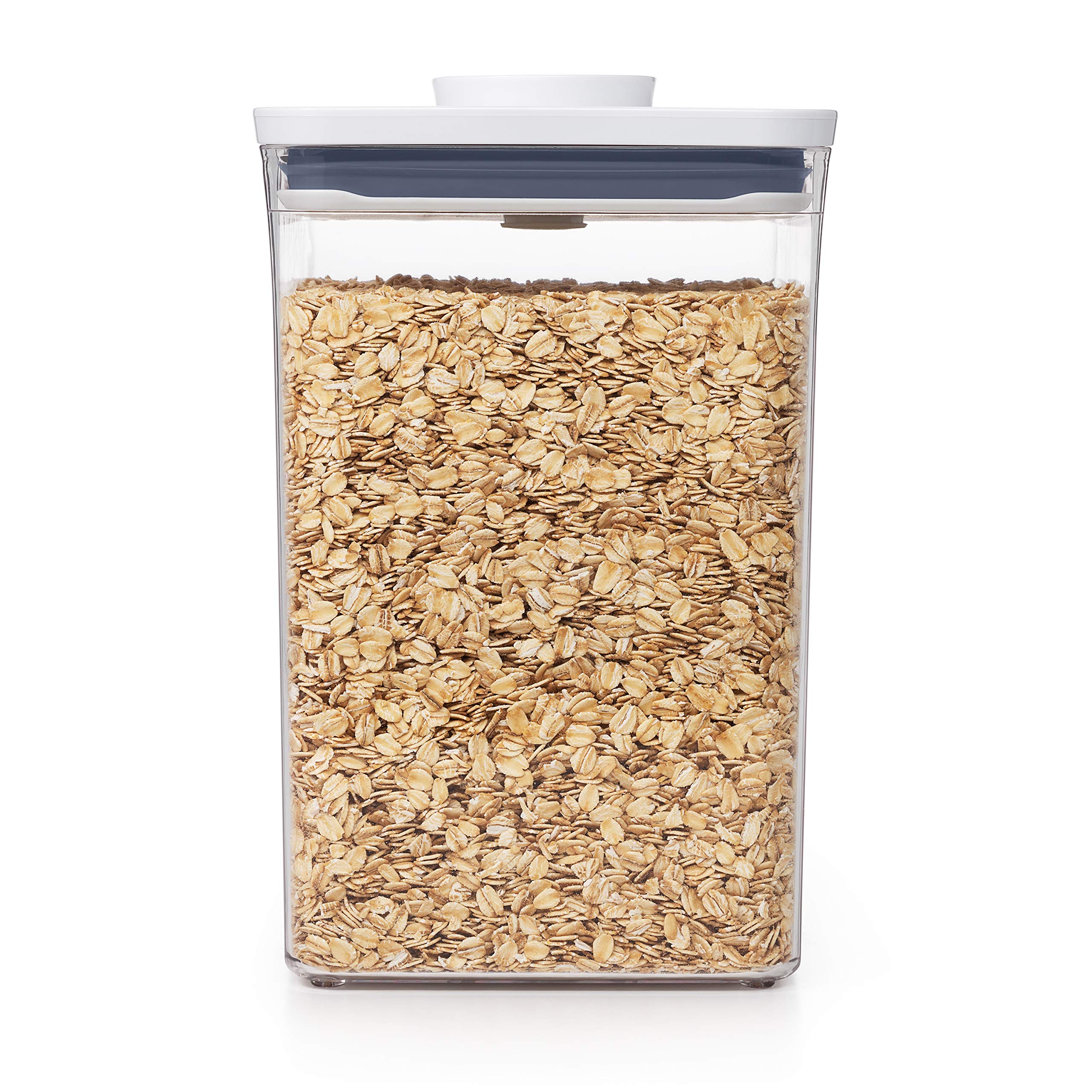 OXO Good Grips 3.0 Qt & 4.4 Qt Airtight Food Storage Containers Set - Medium Cookie Jar for Snacks & Large Square Flour Container - BPA-Free Kitchen Organization for Baking, Pantry, and Countertop Storage