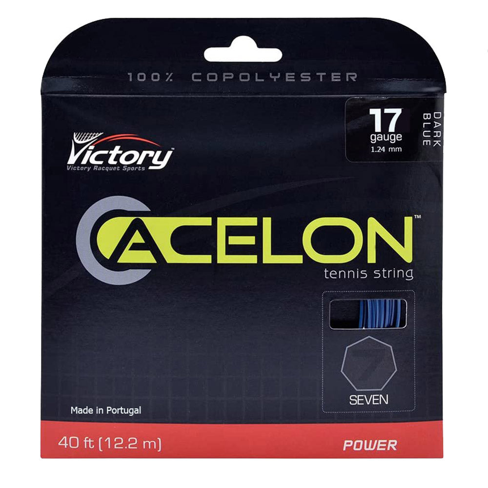 Acelon 7 Copoly 17/1.24 Tennis String - Blue (40 Feet Cut from Reel) | Premium Tennis Racket String for Enhanced Performance & Durability | Perfect for Competitive Play & Training Sessions