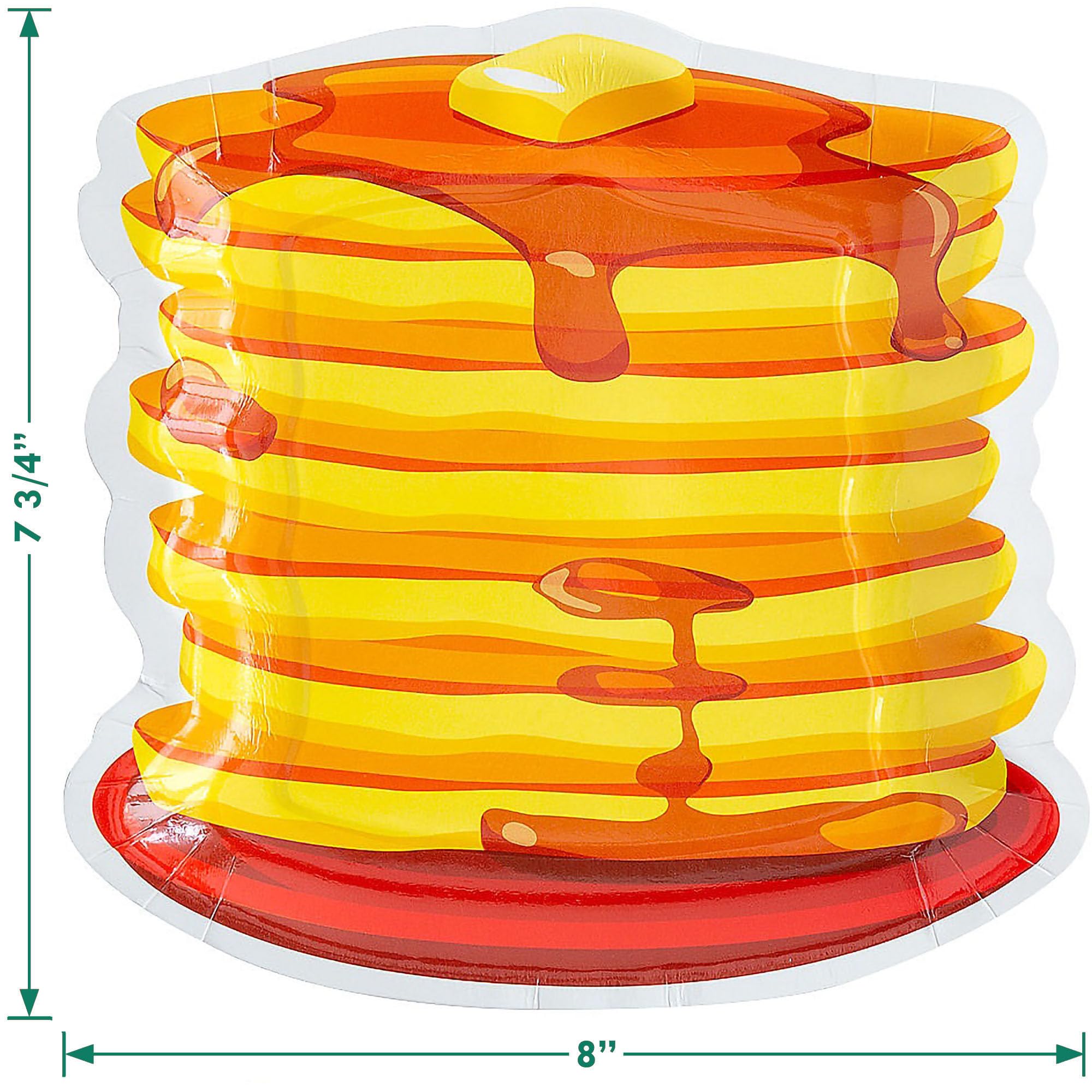 Pancake Stack Paper Plates & Mixed Berry Napkins Set - 16-Piece Breakfast & Brunch Party Supplies for Family Gatherings, Baby Showers, and Sunday Brunches