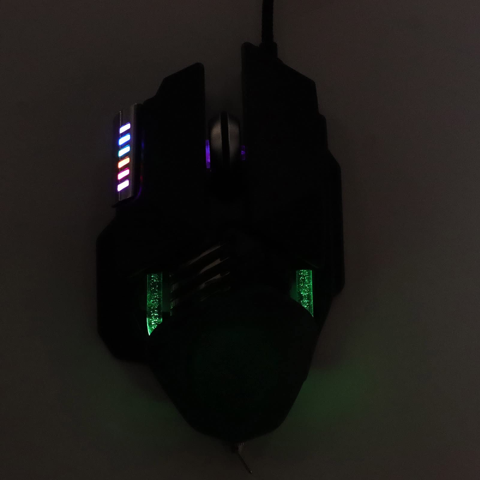 ASixxSix RGB Wired Gaming Mouse - 12800 DPI Adjustable Ergonomic Mechanical Mouse with 4 Light Modes for PC & Laptop Gamers - Perfect for FPS, MOBA & Esports Gaming on Windows Computers
