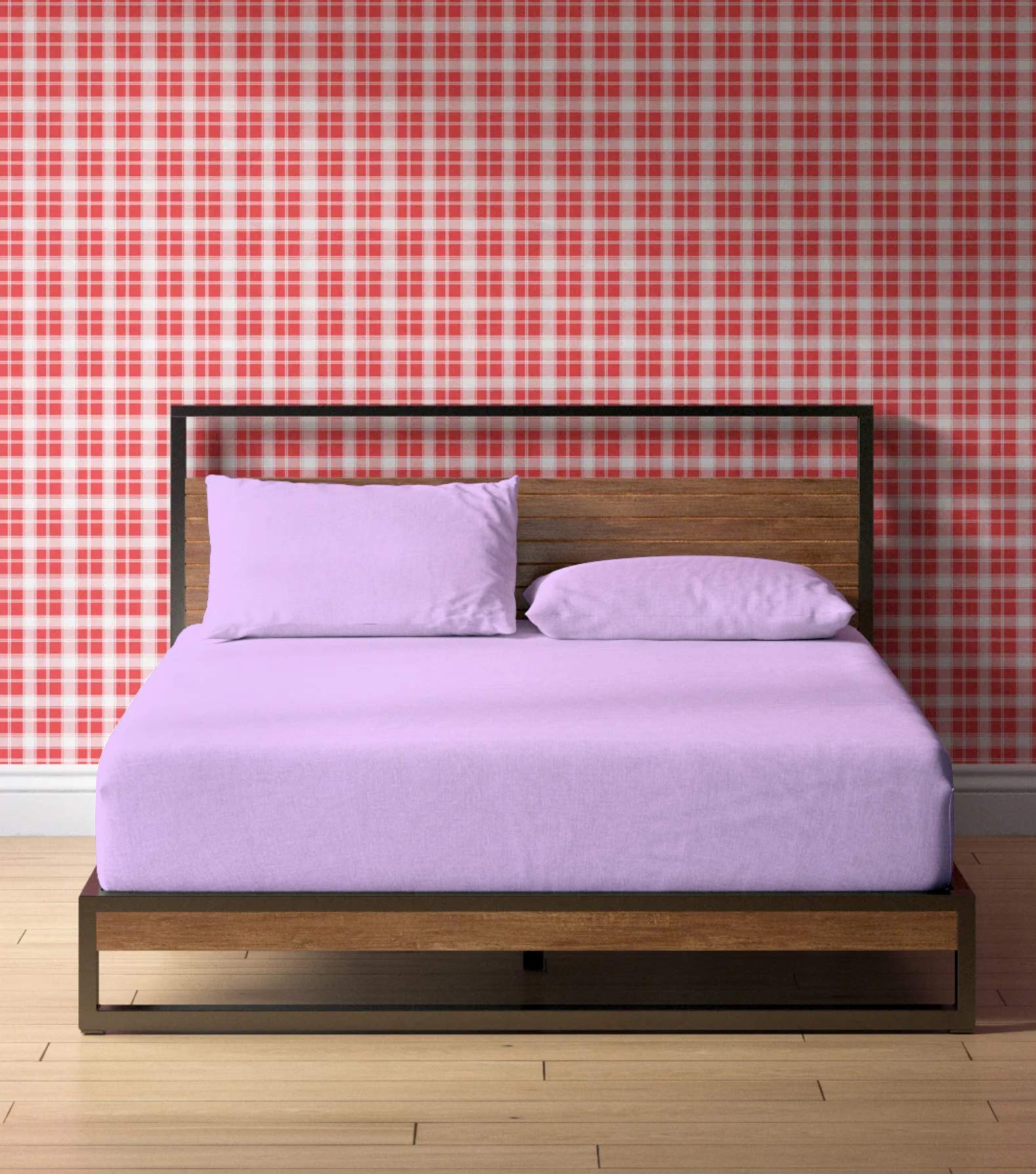 100% Organic Cotton Bed Sheets Full XL - 800 Thread Count Sateen Weave - 15 Inch Deep Pocket - Certified Organic Cotton - Lilac Color - Perfect for Eco-Friendly Home & Luxury Hotel Style Bedding