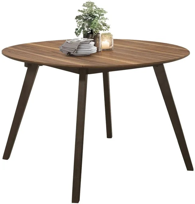 Beane Two-Tone Round Dining Table - 42 Inch Modern Kitchen & Breakfast Table for Small Spaces - Perfect for Apartments, Condos, and Cozy Dining Areas