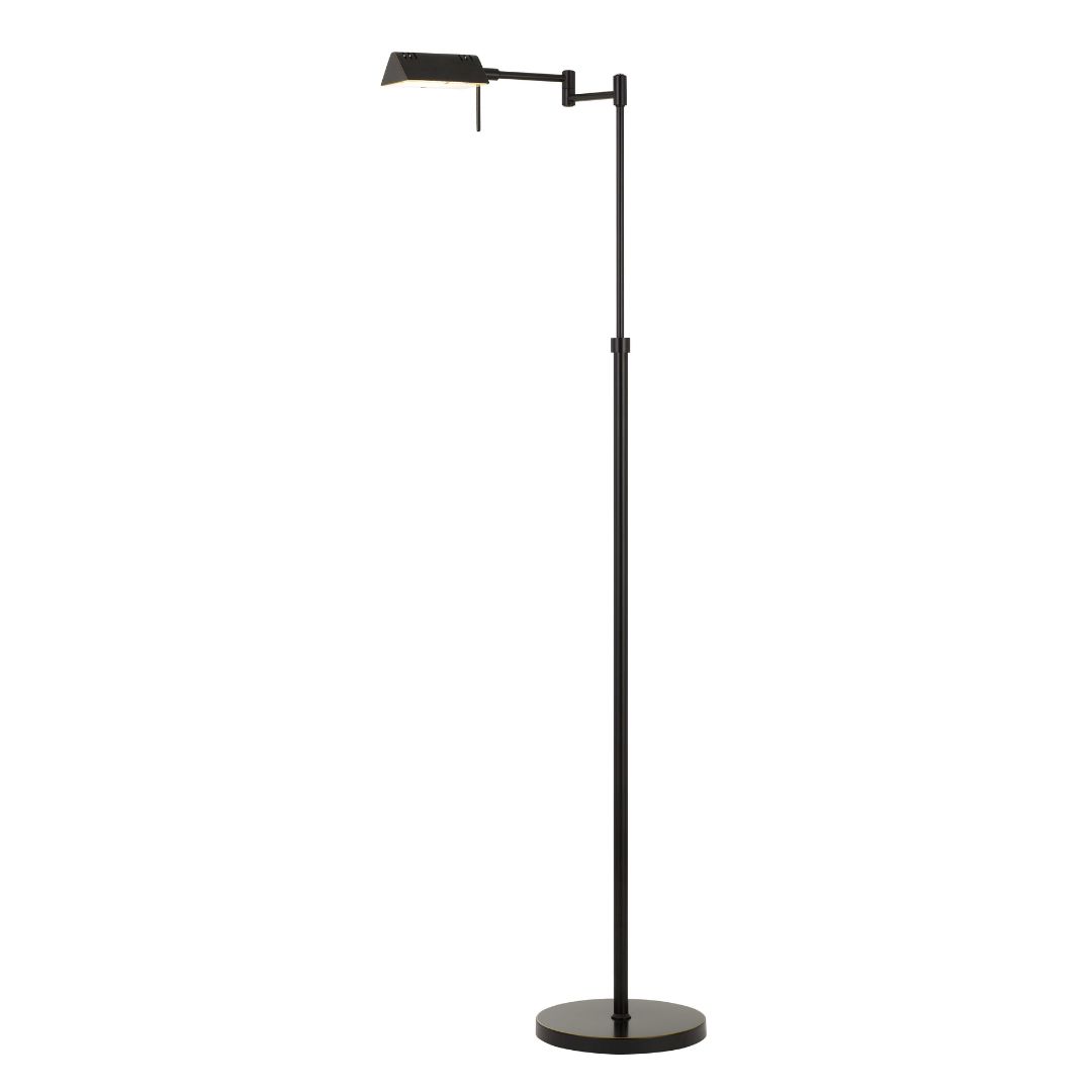 Cal Lighting Clemson Metal LED Floor Lamp with Dimmer Switch - Adjustable Brightness for Living Room, Bedroom, or Office Lighting