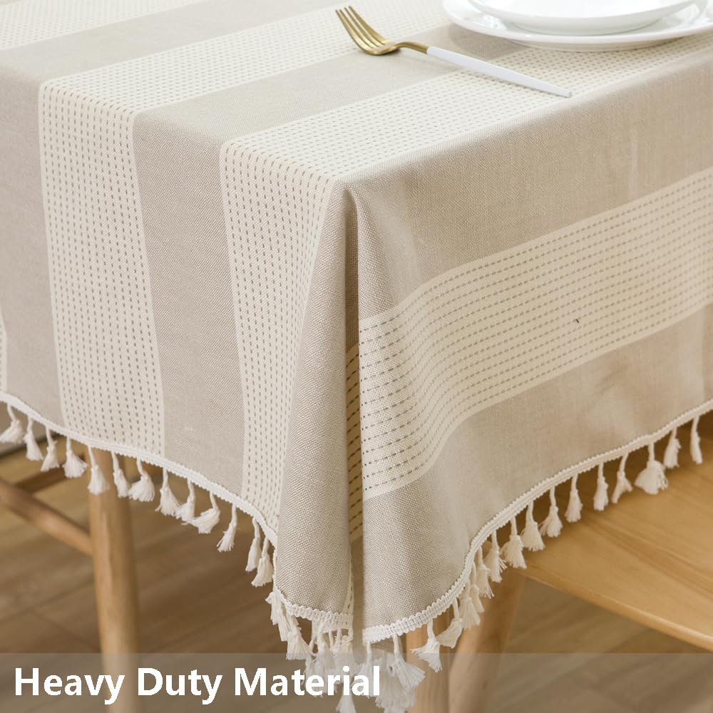 TruDelve Grey Cotton Tablecloth - 70