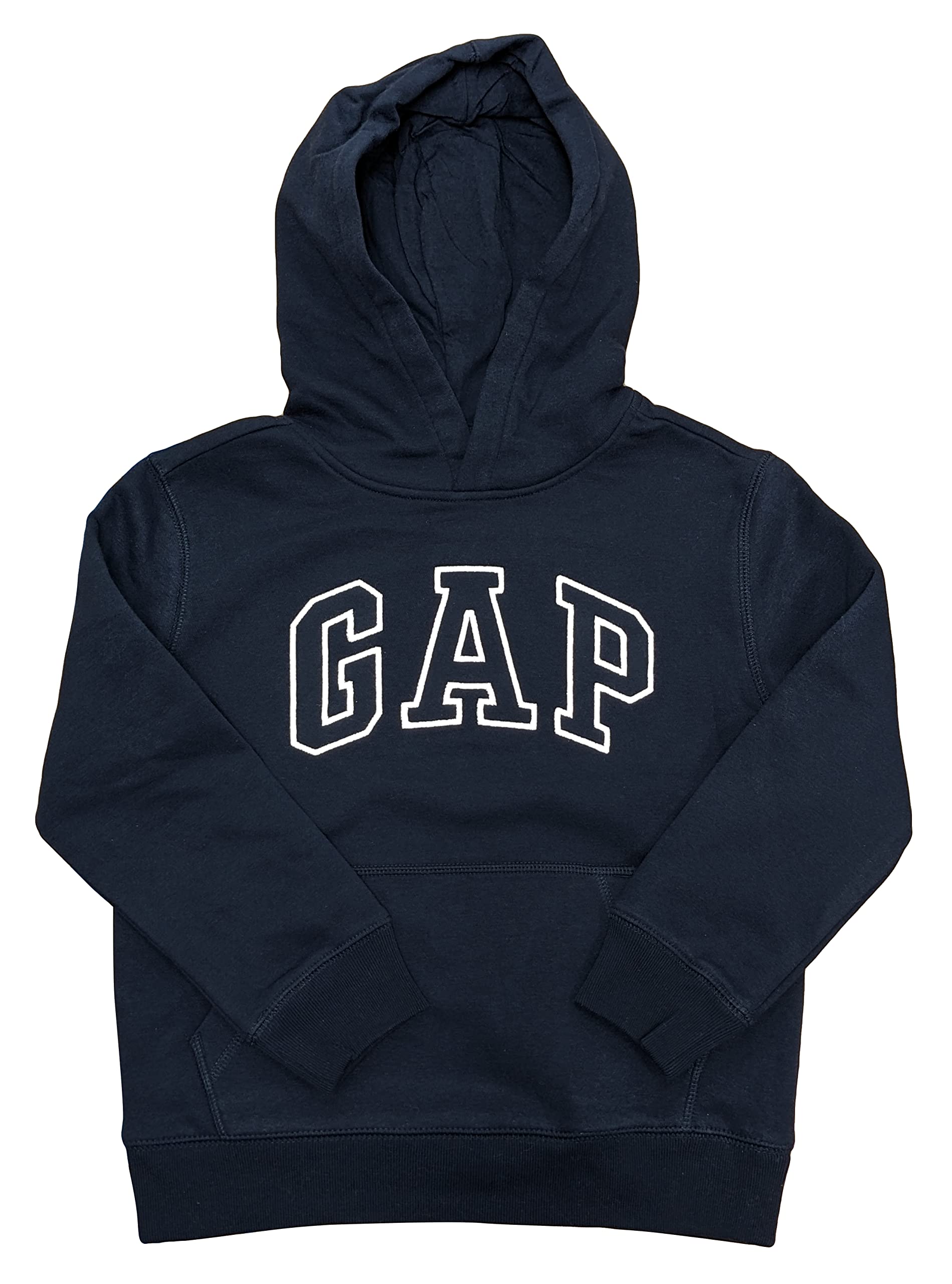 Gap Factory Boys' Arch Logo Pullover Hoodie - Soft Cotton Fleece Hooded Sweatshirt for Kids | School, Playground & Casual Wear