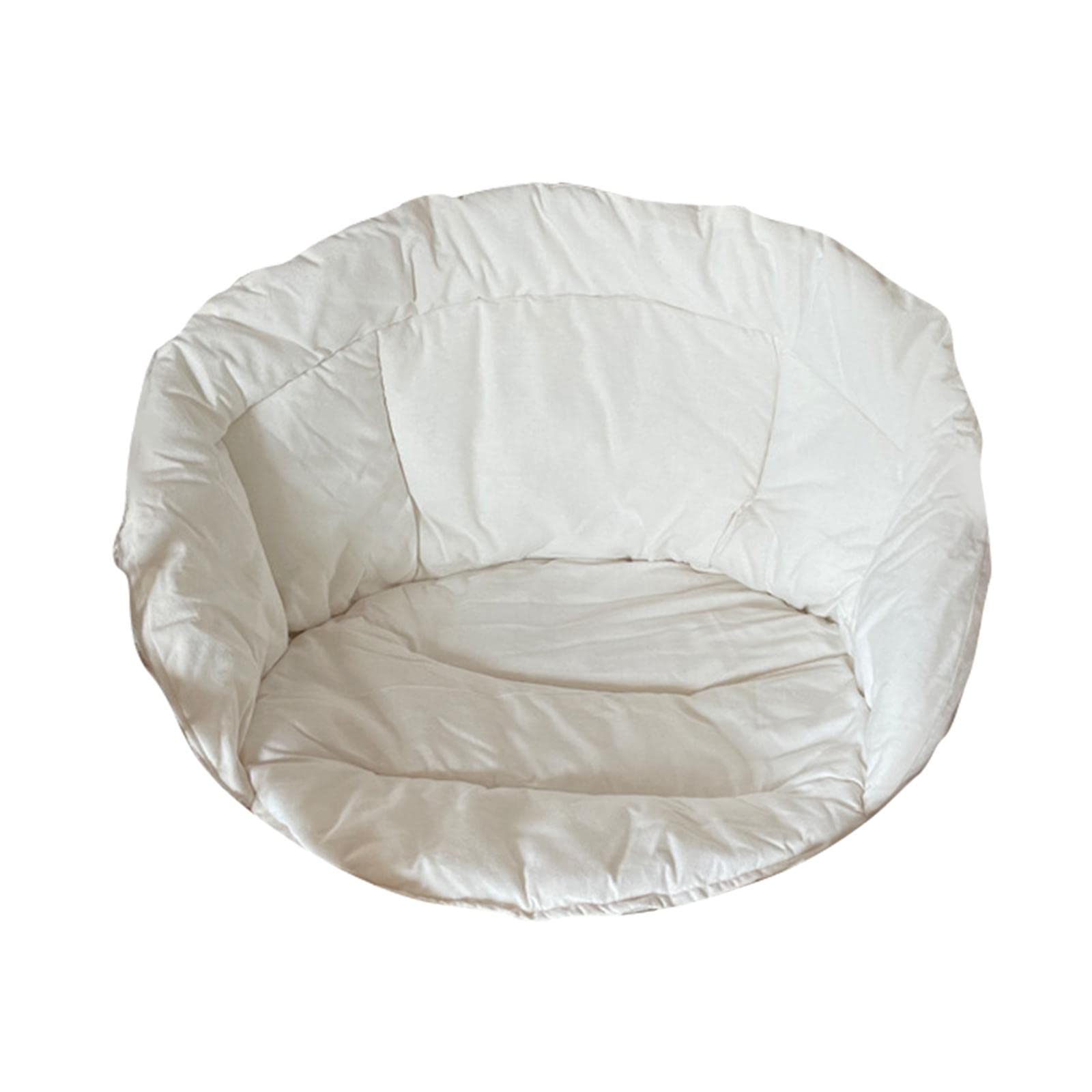Baoblaze Premium Patio Swing Chair Cushion - Soft Garden Hammock Cradle Swing Seat Pad for Wicker Tear Drop Hanging Chairs - Indoor/Outdoor Water-Resistant Yard Deck Cover (White) - Perfect for Relaxing in Backyard, Porch or Sunroom