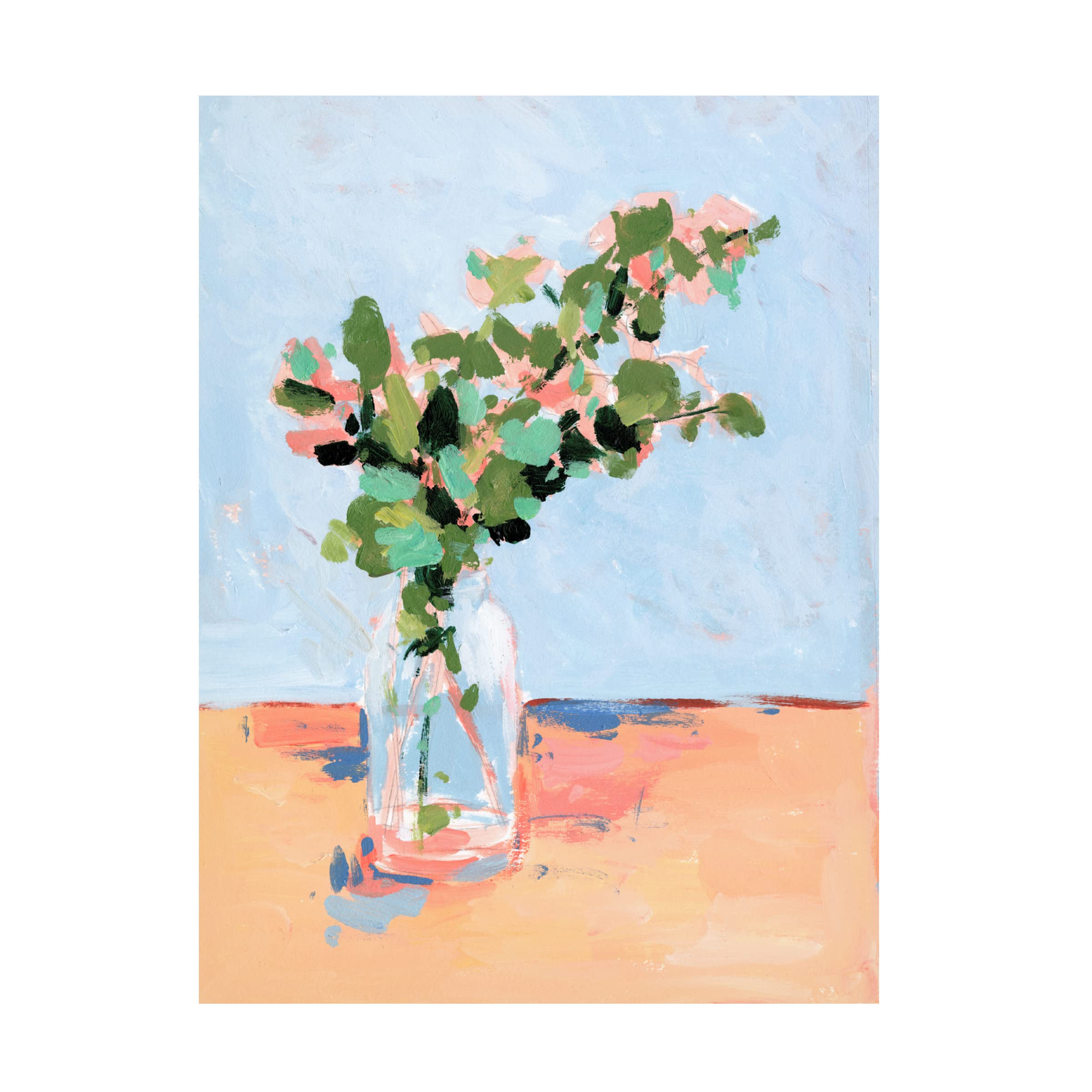 Trademark Fine Art 'Baby Blue Eucalyptus II' Canvas Wall Art by Melissa Wang - Modern Botanical Painting for Living Room, Bedroom & Office Decor