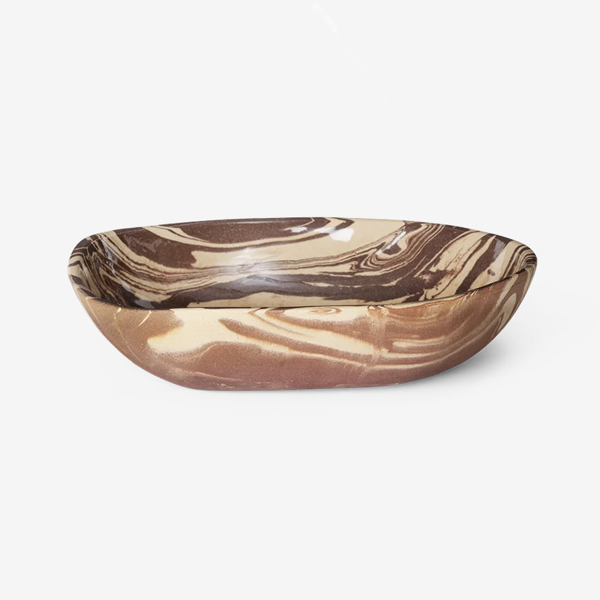 ferm LIVING Ryu Bowl - Handmade Ceramic Serving Bowl for Soup, Salad & Dessert | Perfect for Dining, Entertaining & Home Decor