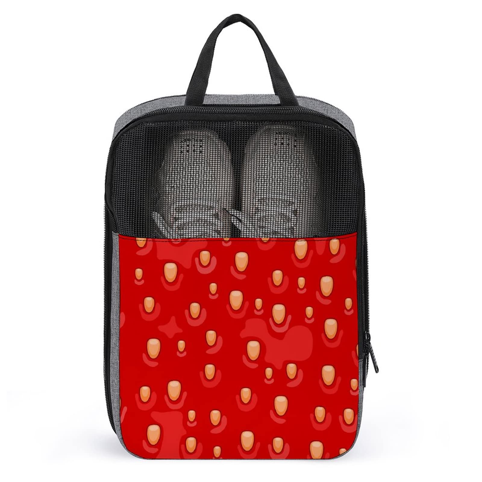 Waterproof Strawberry Print Shoe Bag - Zippered Golf & Sport Shoe Tote for Men & Women | Travel, Outdoor & Gym Storage Solution