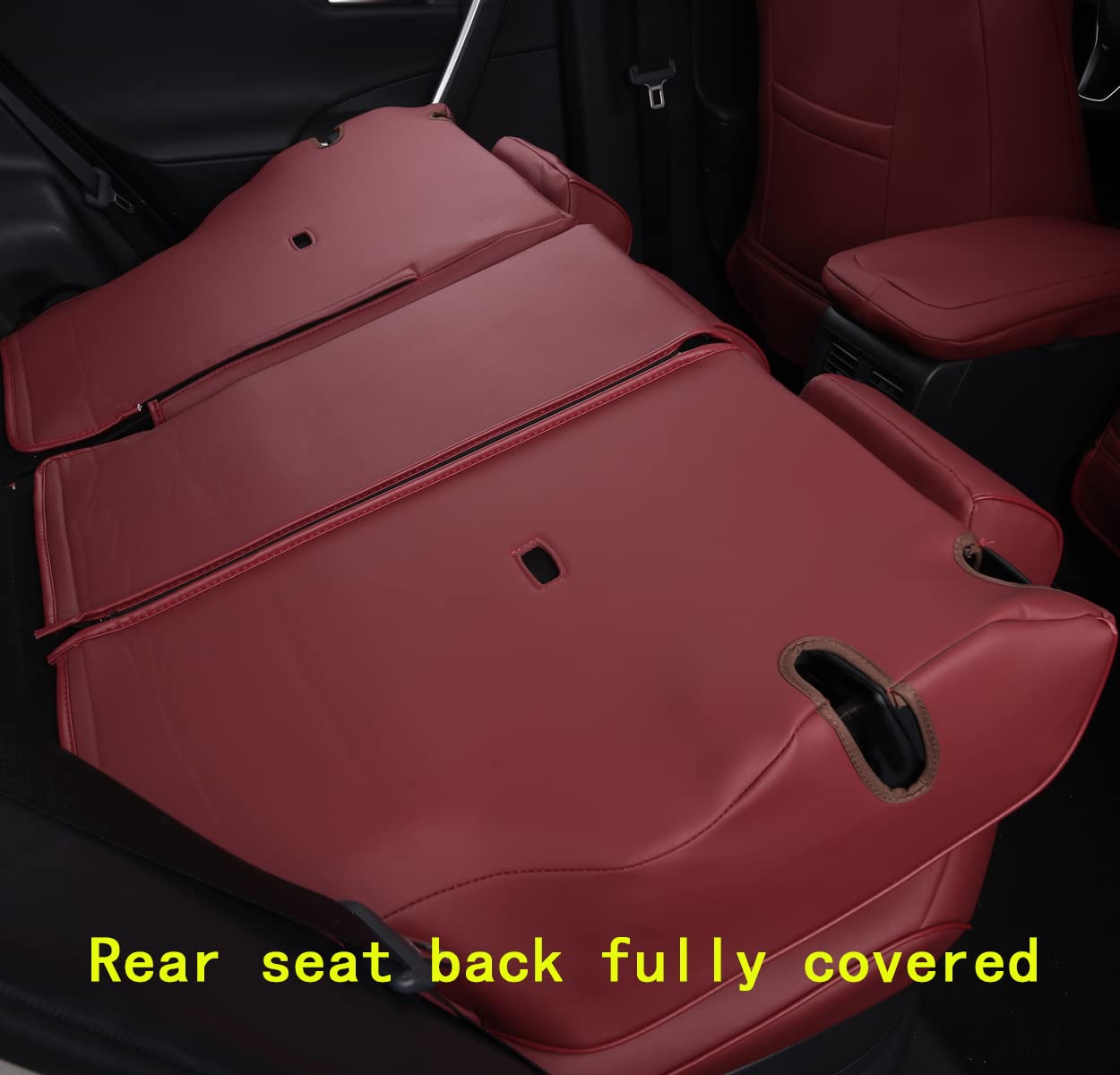 Premium Custom Fit Seat Covers for Toyota RAV4 & VENZA (2019-2025) - Waterproof Faux Leather Protection - Perfect for Prime & XSE Hybrid Models (Wine Red, LU02-Prime-XSE) - Ideal for Road Trips, Daily Commutes & Outdoor Adventures