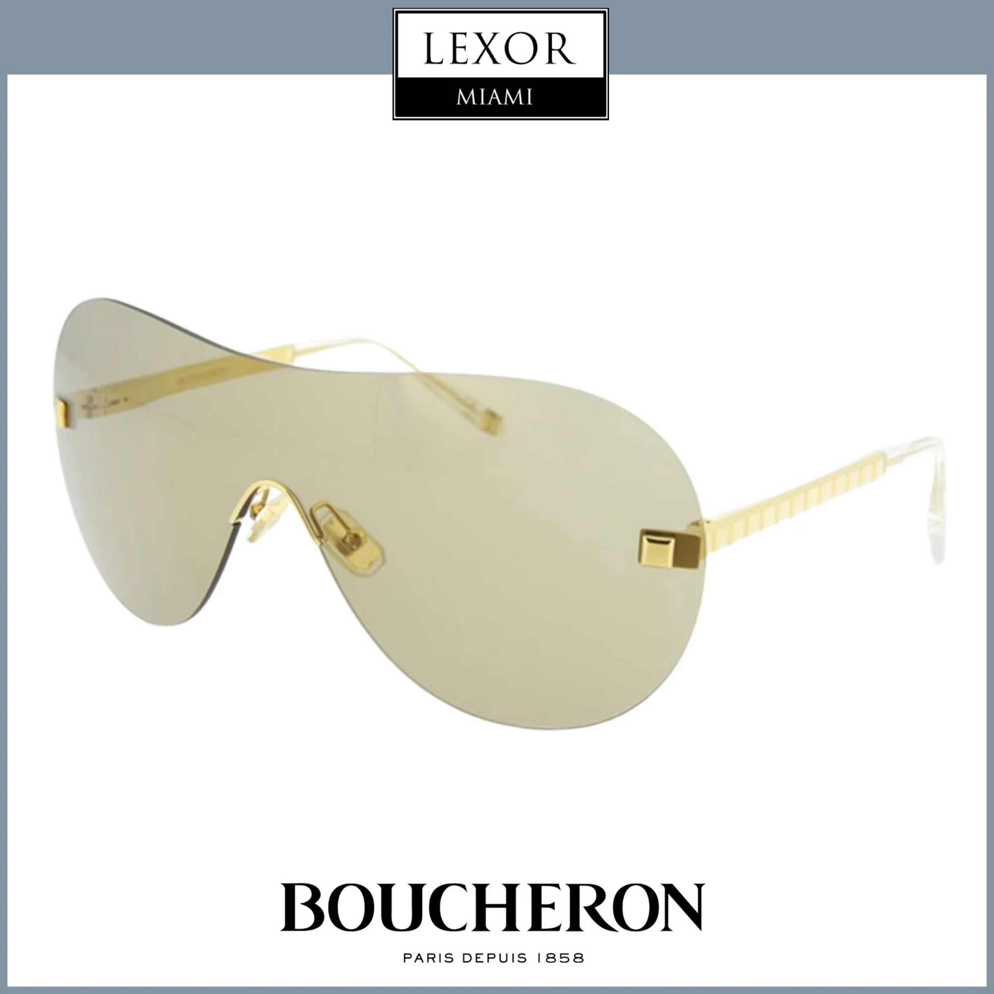 Boucheron BC0041S 003 Women's Fashion Sunglasses - UV Protection & Stylish Design for Outdoor Activities, Beach, and Driving