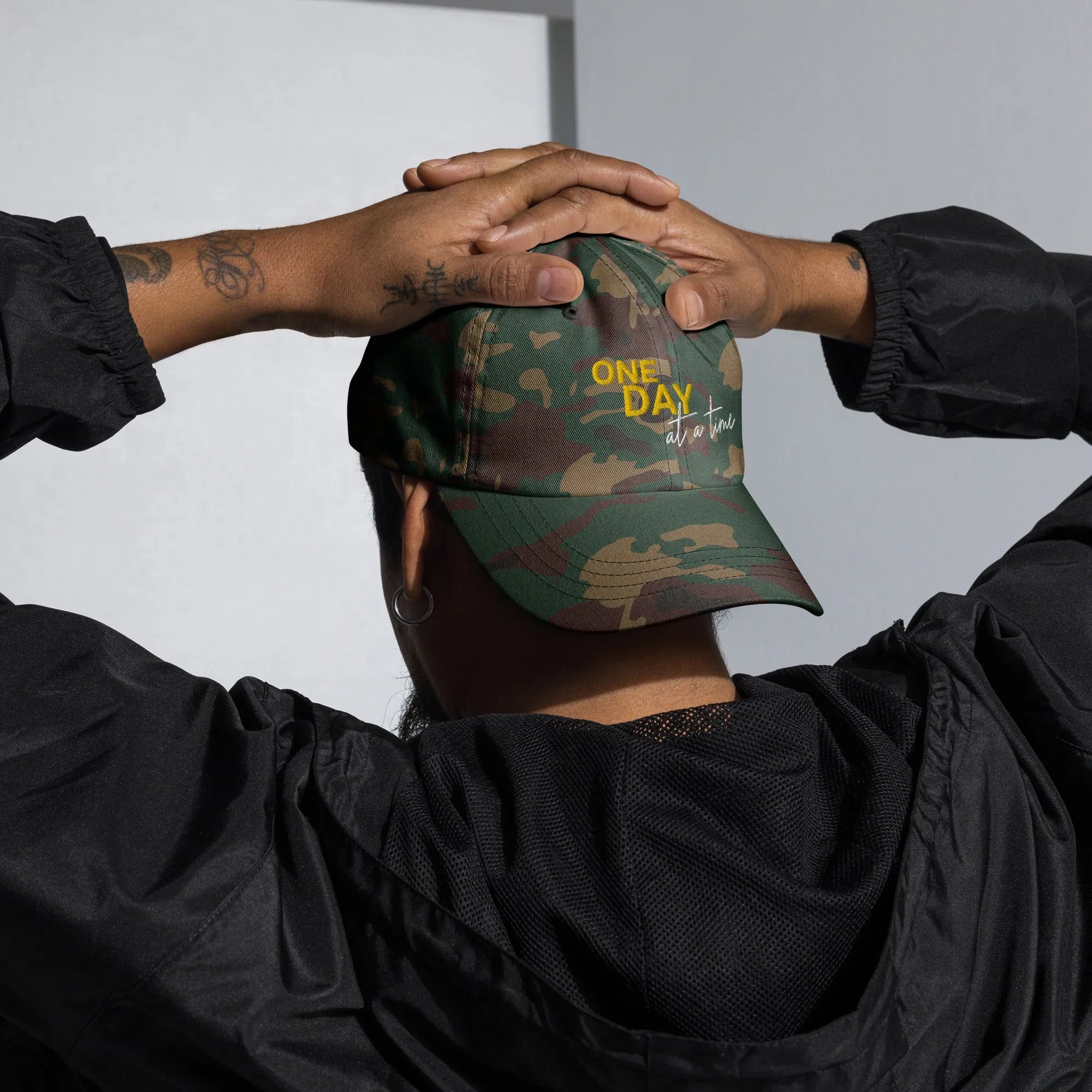One Day At A Time Embroidered Dad Hat - Adjustable Cotton Baseball Cap for Men & Women - Perfect for Casual Wear, Outdoor Activities, and Daily Fashion