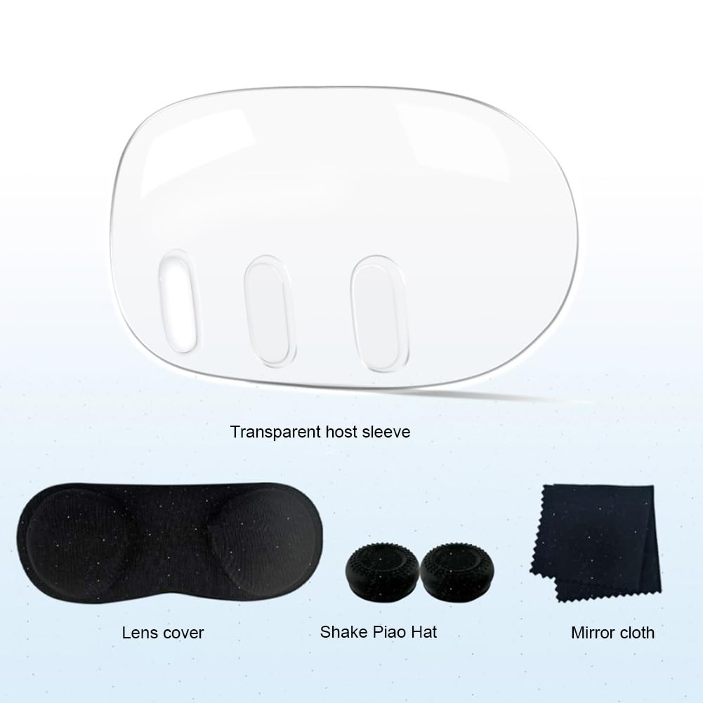 AZURAOKEY 10-in-1 Silicone Cover Set Compatible with Quest 3 VR Accessories - Includes VR Headset Cover, Touch Controller Protectors & Lens Protection - Perfect for VR Gaming, Fitness & Entertainment