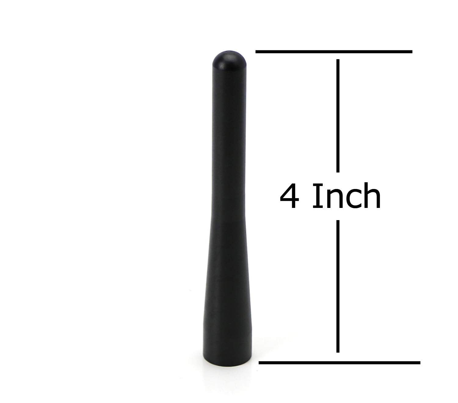 4 Inch Universal Short Car Radio Antenna Topper for Truck, SUV, Jeep - Matte Black Finish - Perfect for Off-Roading & Daily Commuting