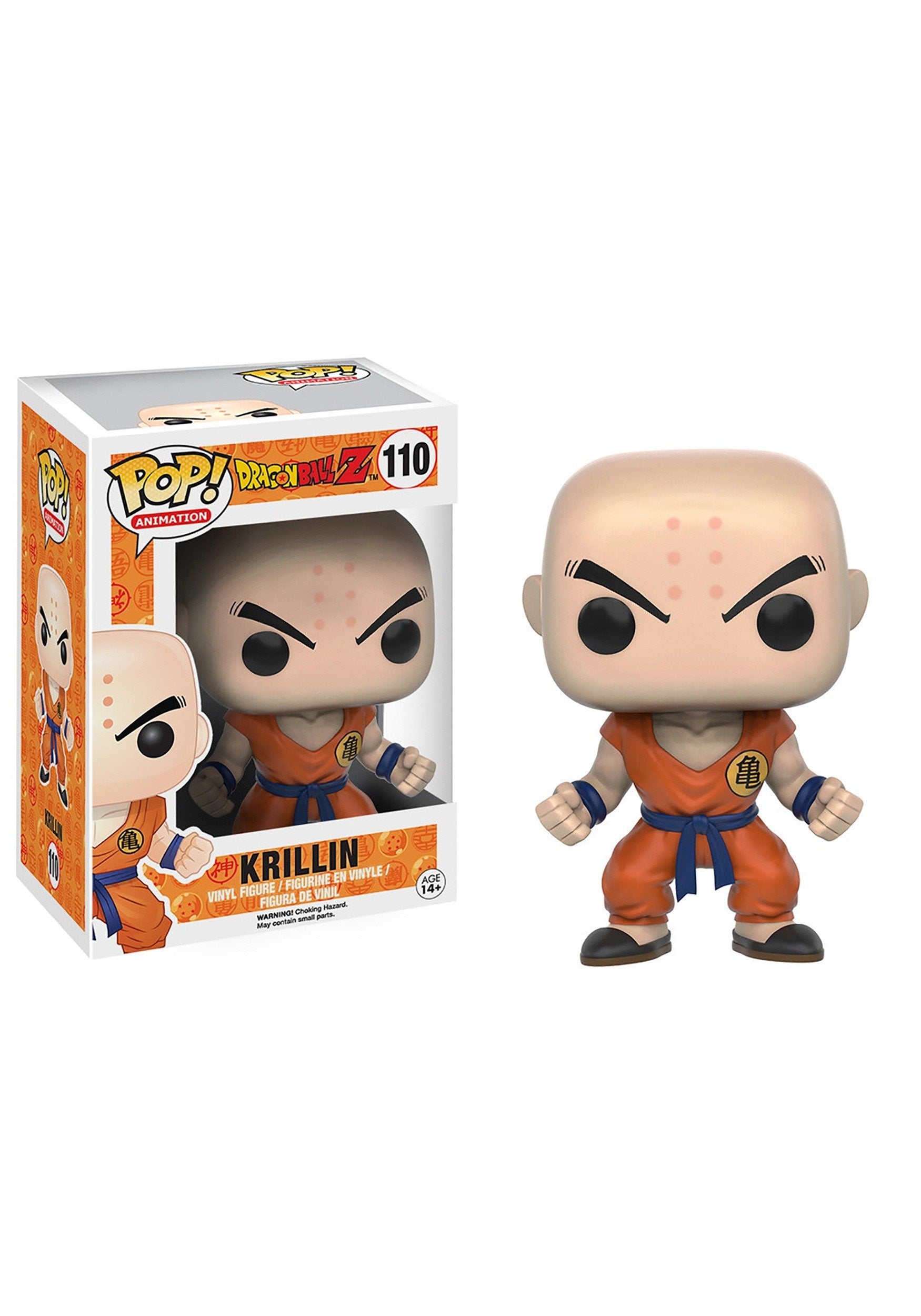 Dragon Ball Z Krillin #110 Pop Vinyl Figure Collectible - Anime Action Figure for Display, Gifts & DBZ Merchandise Collection