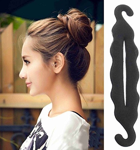 Supermarche Hair Donut Bun Maker - 2 Pack Large Black Magic Twist & Turn Styling Sponge for Women | Perfect for Updos, Ponytails & Everyday Hairstyles