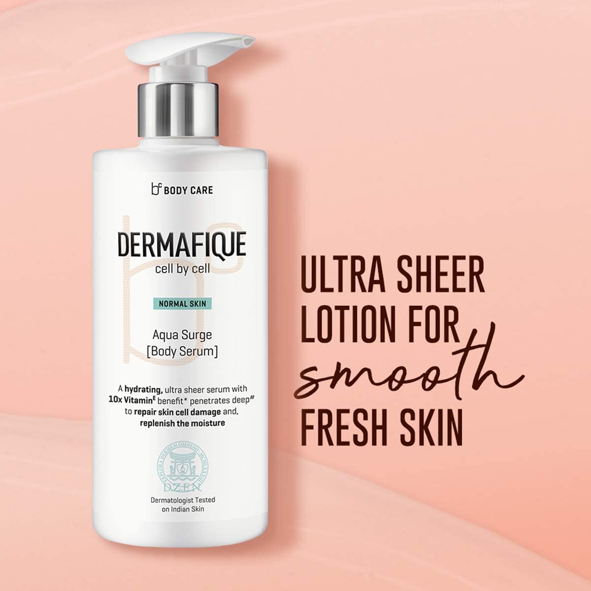 Derma_fique Aqua Surge Body Serum with Shea Butter - 10.14 fl oz Hydrating Body Lotion for Normal Skin | Moisturizing & Nourishing for Daily Skincare Routine