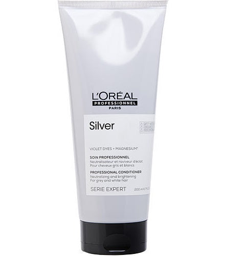 L'Oreal Professionnel Silver Shampoo & Conditioner Set for Blonde & Gray Hair - Toning, Hydrating & Color Care - Salon Quality at Home