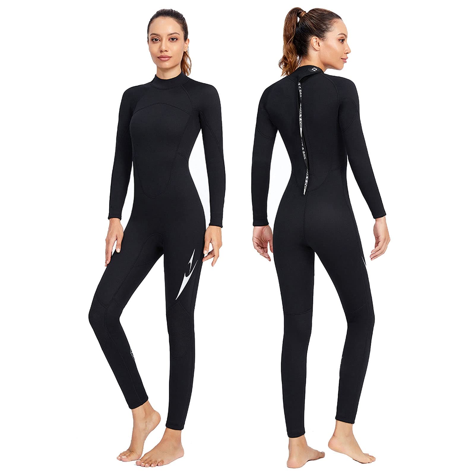 3mm Neoprene Full Wetsuit for Men & Women - Thermal Thickened Back Zip Diving Suit for Snorkeling, Surfing, Swimming & Water Sports - Perfect for Cold Water Protection & Extreme Water Activities