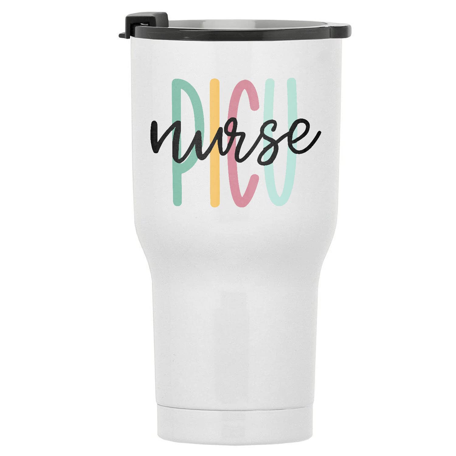 30oz Insulated Stainless Steel Travel Tumbler - Cute PICU Nurse Gift for Doctors, Patients & Healthcare Workers - Perfect for Coffee, Tea & Cold Drinks at Hospital, Office or Commute