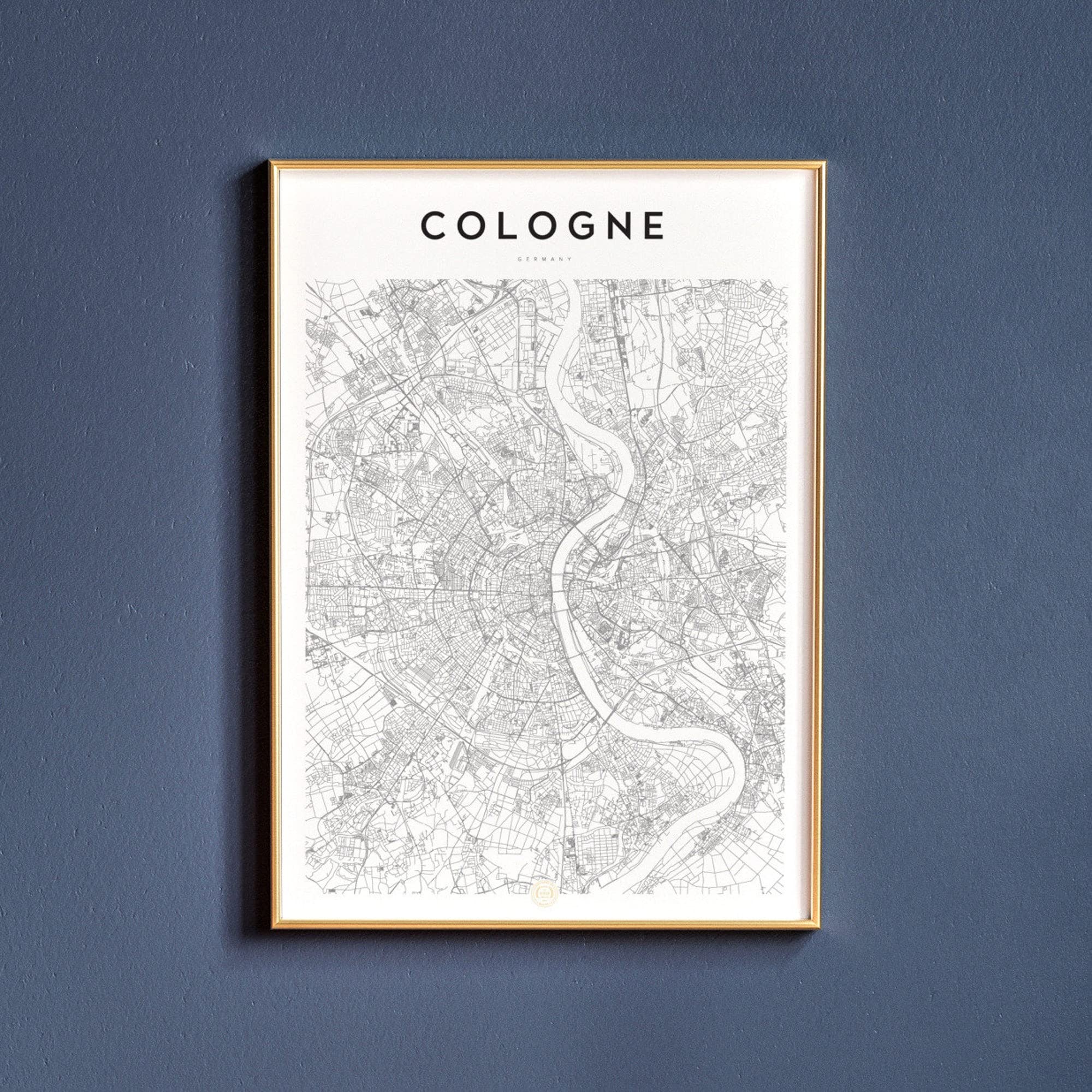 MG Global Cologne Germany Map Poster - Minimalist City Line Art Print for Home & Office Decor (11x17, 16x24, 24x36 Inches) - Perfect for Living Room, Bedroom or Gift Idea