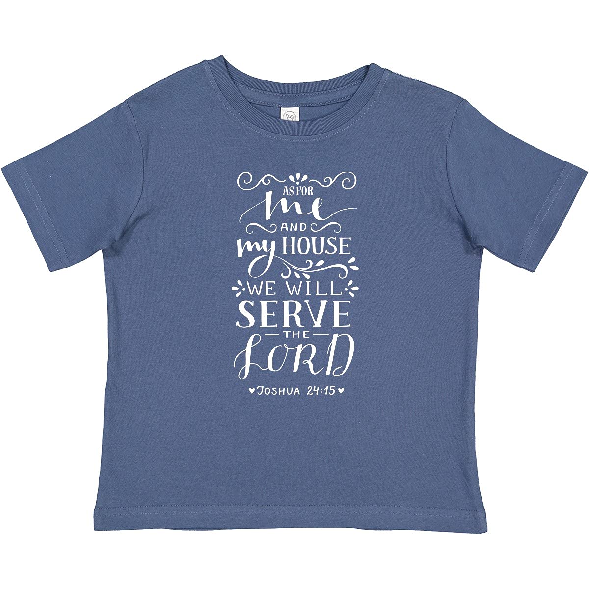 Bible Verse Baby T-Shirt - We Will Serve The Lord for Church & Family