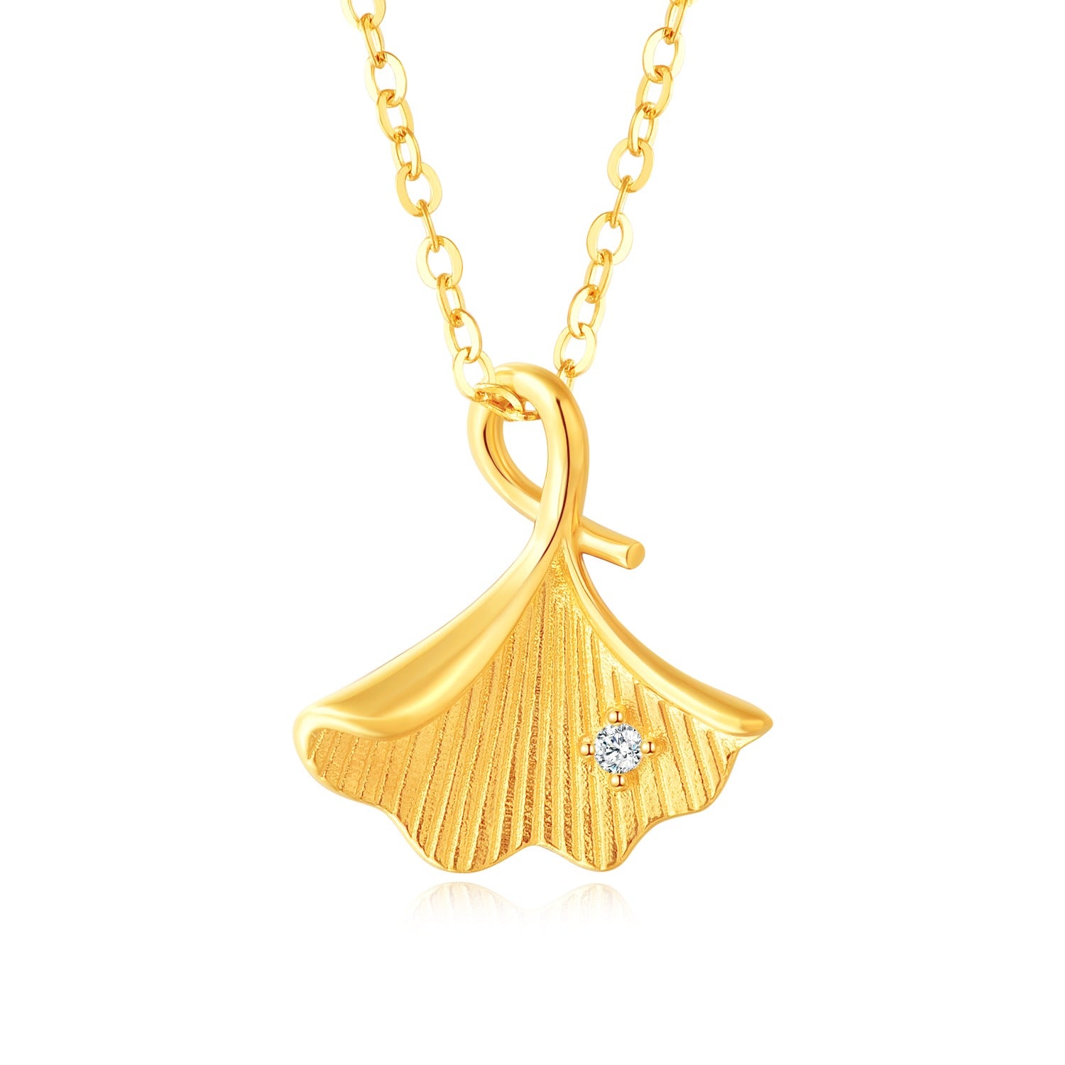 24K Gold Diamond Necklace for Women - Elegant & Luxurious Jewelry Gift for Anniversary, Wedding, or Special Occasions
