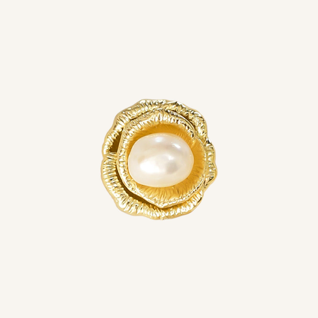 Rosebud Pearl Stud Earrings - Classic Freshwater Pearl Jewelry for Women - Perfect for Weddings, Parties & Everyday Elegance