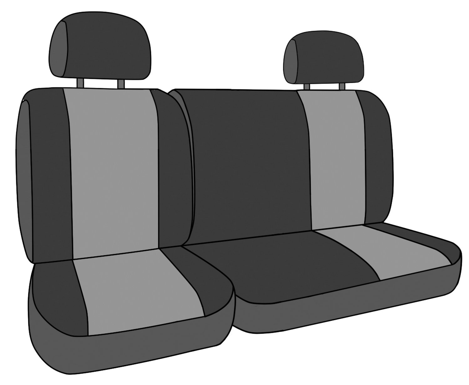 CalTrend Tweed Seat Covers for 2002 Chevy Trailblazer - Yellow & Black Trim | Car Interior Upgrade