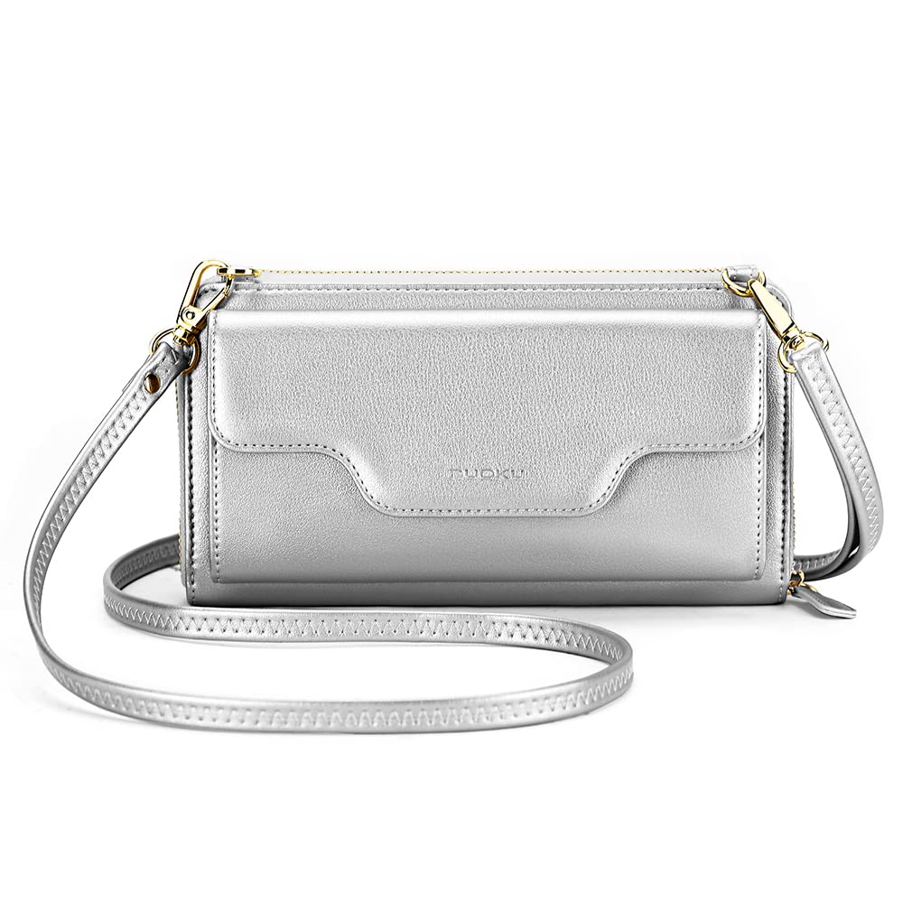 Nuoku Crossbody Bags for Women - RFID Blocking Wristlet Wallet & Small Clutch Purse with Phone Pocket | Perfect for Travel, Shopping, and Everyday Use