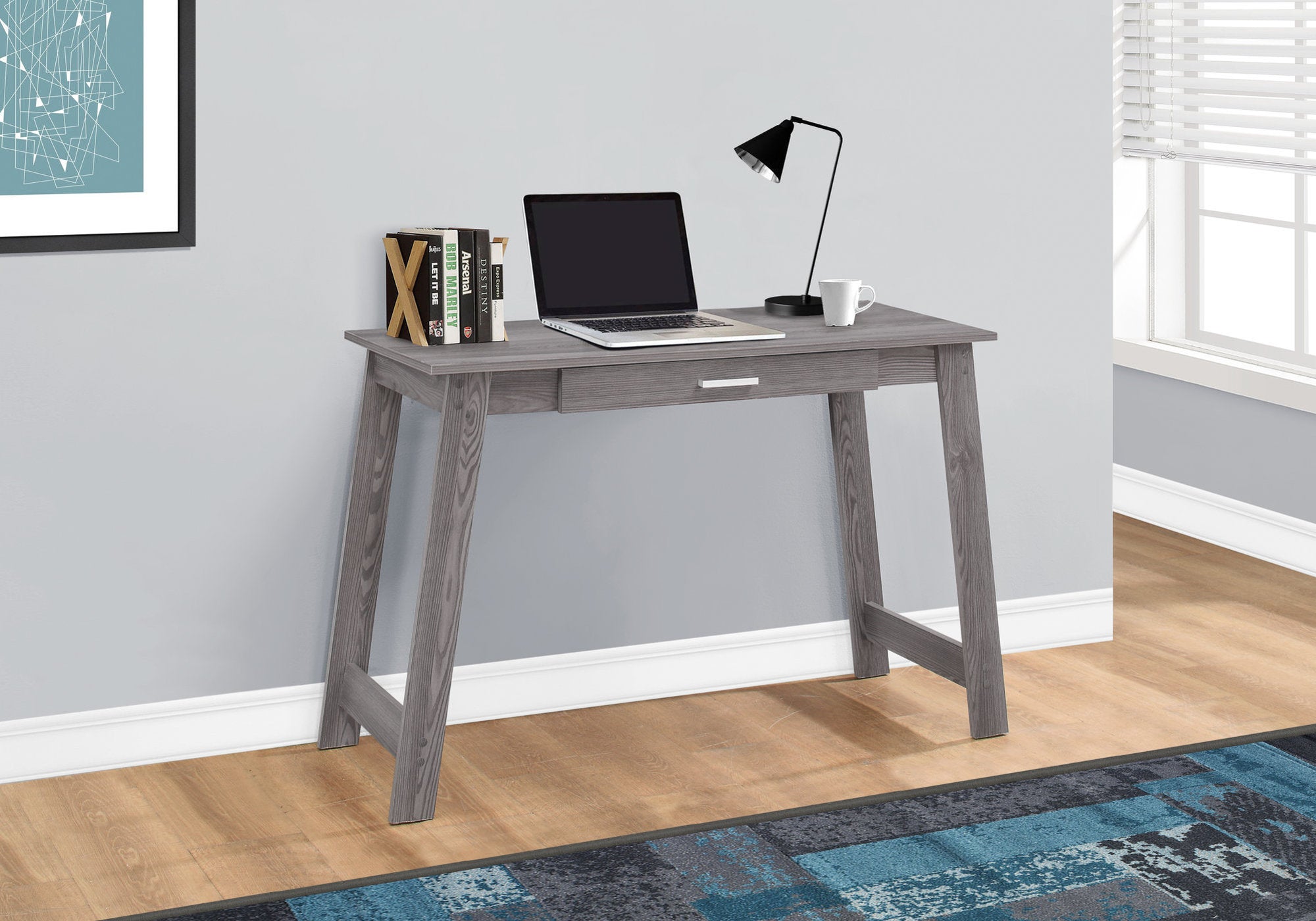 42L Office Storage Cabinet with Drawer - Grey - Perfect for Organizing Files, Supplies & Stationery in Home or Office Workspace