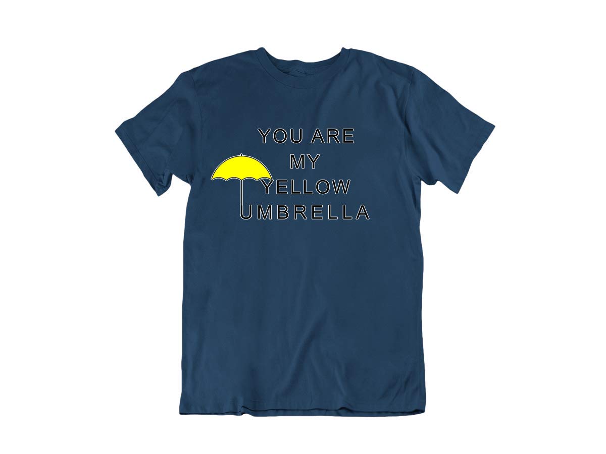 You Are My Yellow Umbrella Funny TV Show Inspired Romantic Humor Cotton T-Shirt - Perfect Gift for Couples & Friends, Great for Date Nights & Casual Wear