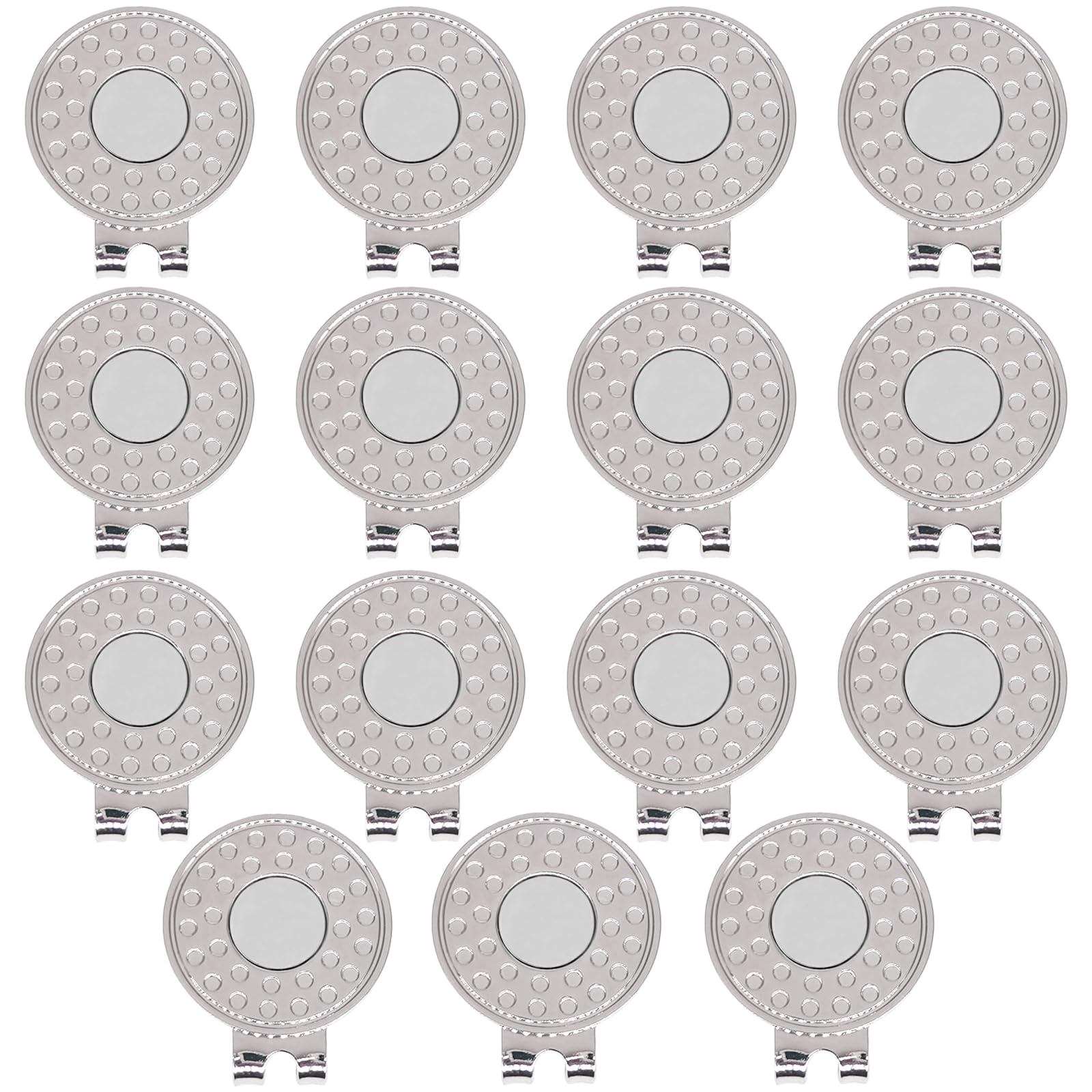 6/9/12/15PCS Magnetic Golf Hat Clips - Nickel-Plated Alloy Ball Marker Holders for Golf Caps & Gloves | Professional Golf Training Accessories for Men & Women | Perfect for Golf Courses, Driving Ranges & Tournaments