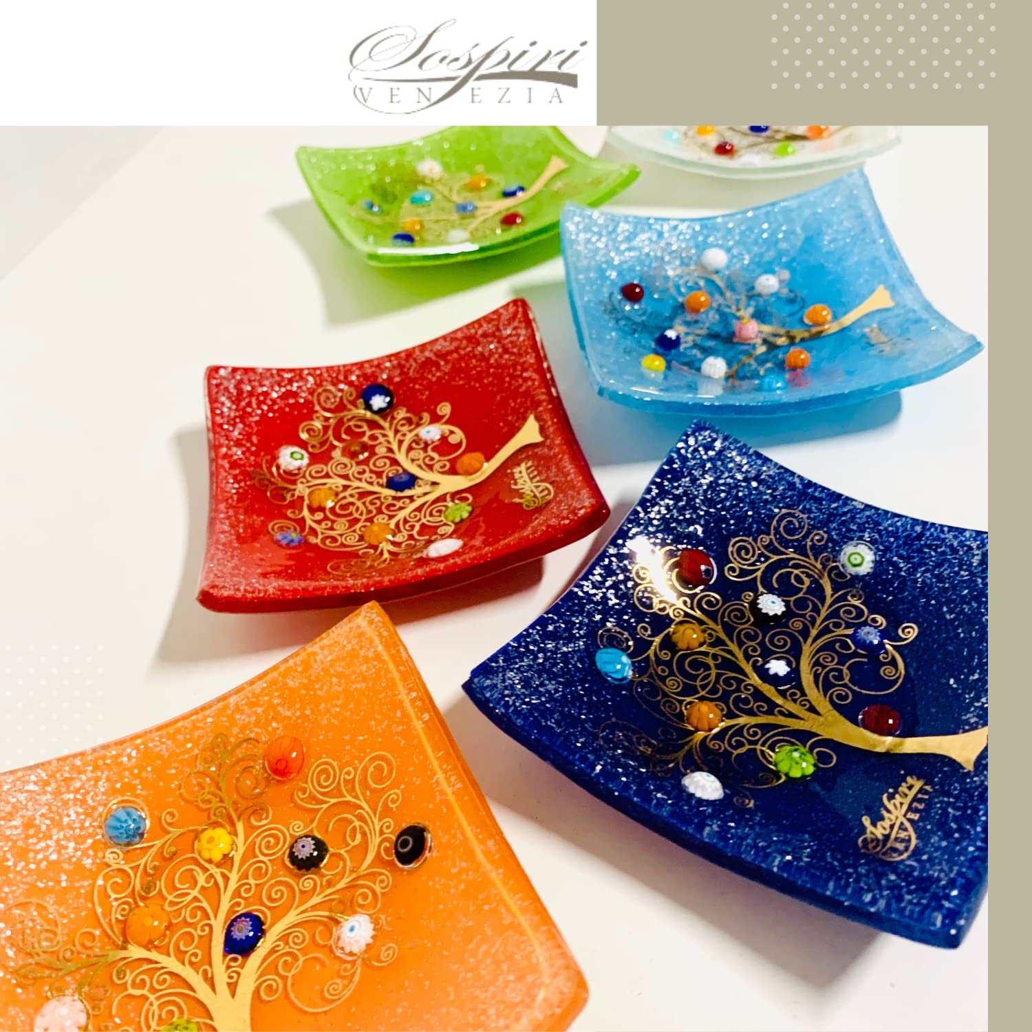 Handmade Murano Glass Decorative Bowl - 3.5