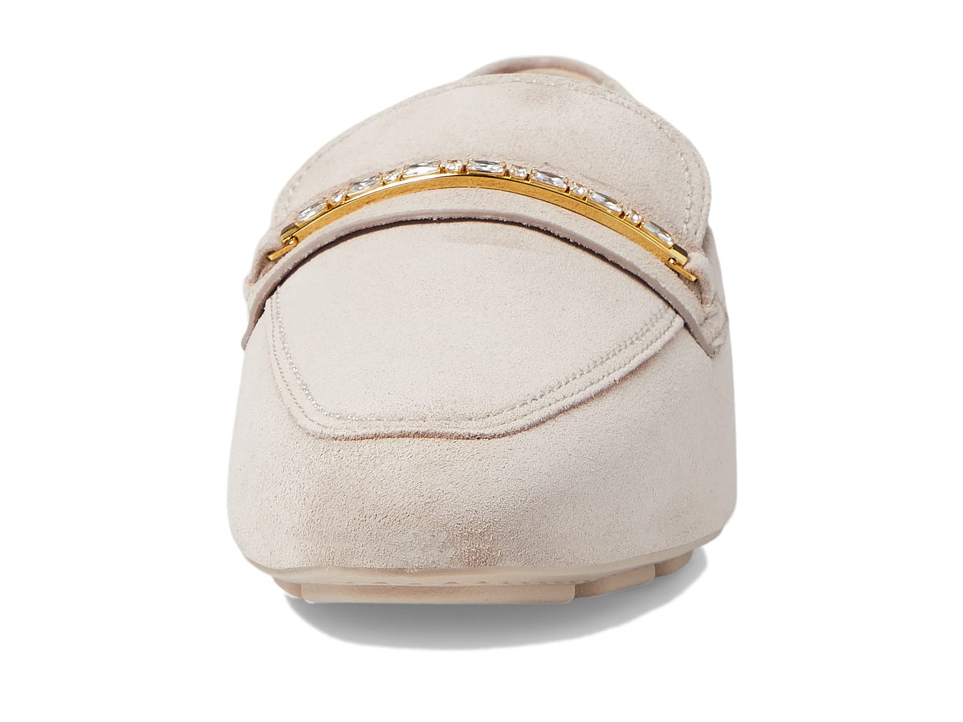 Stuart Weitzman Women's Crystal Embellished Slip-On Loafers - Lightweight Comfortable Moc Toe Shoes for Work, Office & Casual Outfits | Perfect for Business, Travel & Everyday Wear