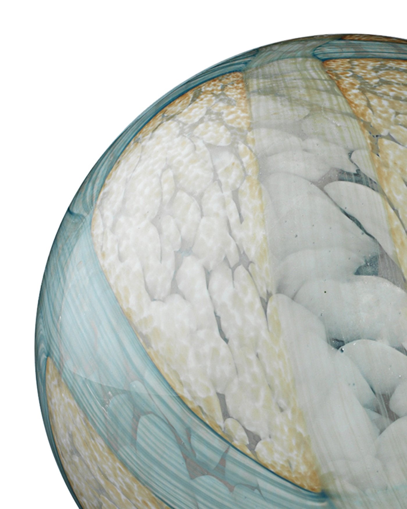 Pale Blue Cosmos Glass Spheres (Set of 2) - Handmade Decorative Glass Balls for Home Decor, Wedding Centerpieces, and Tabletop Displays