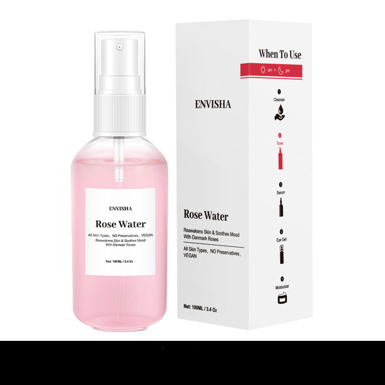 Organic Rose Water Facial Toner for Women - Hydrating & Soothing Skin Care - Perfect for Daily Use, After Sun Care & Makeup Removal