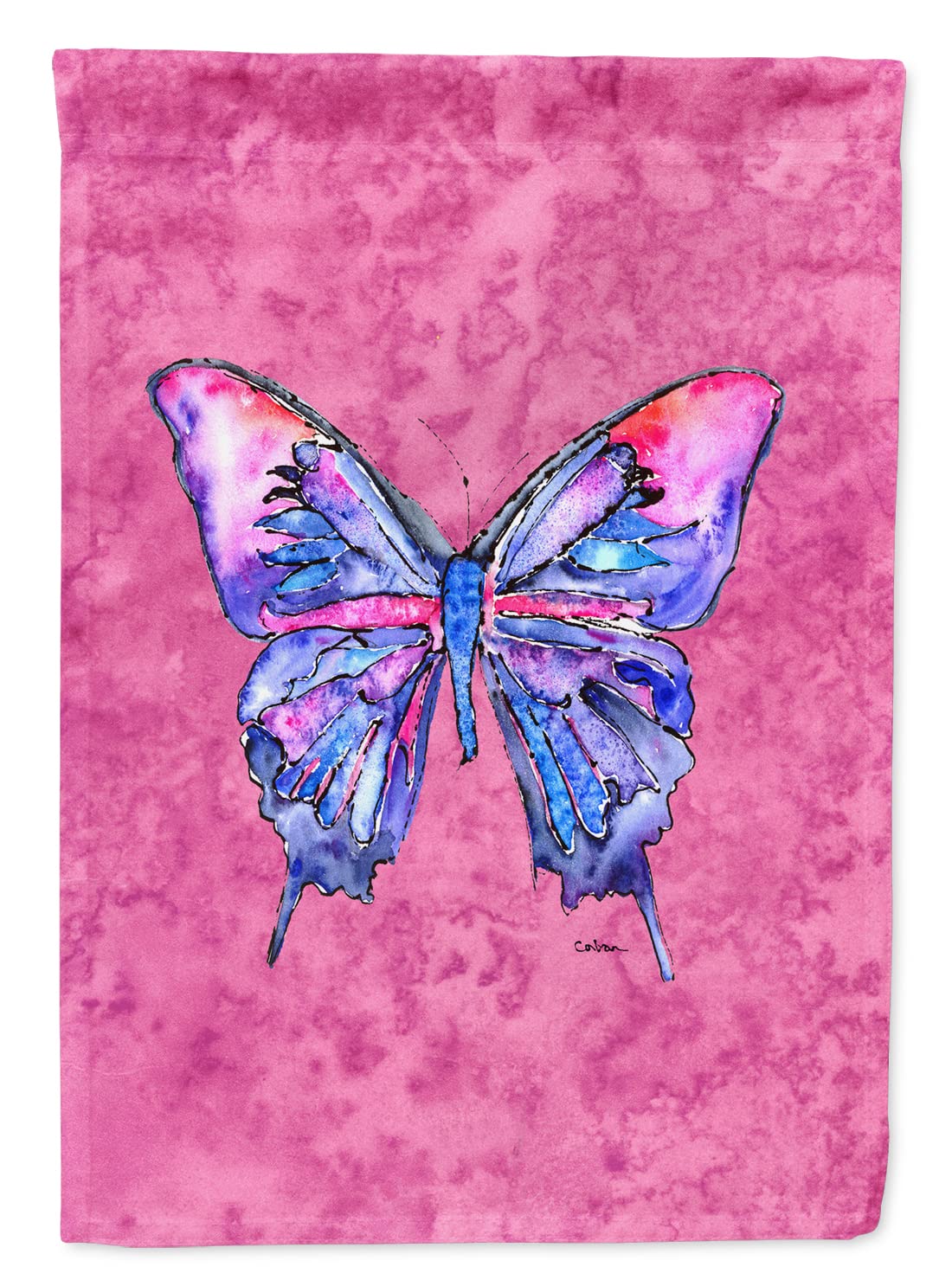Caroline's Treasures 8859GF Multicolor Butterfly Garden Flag - Decorative Pink Yard Banner for Mailbox, Patio, Flower Beds & Outdoor Decor | Perfect for Spring & Summer Garden Displays
