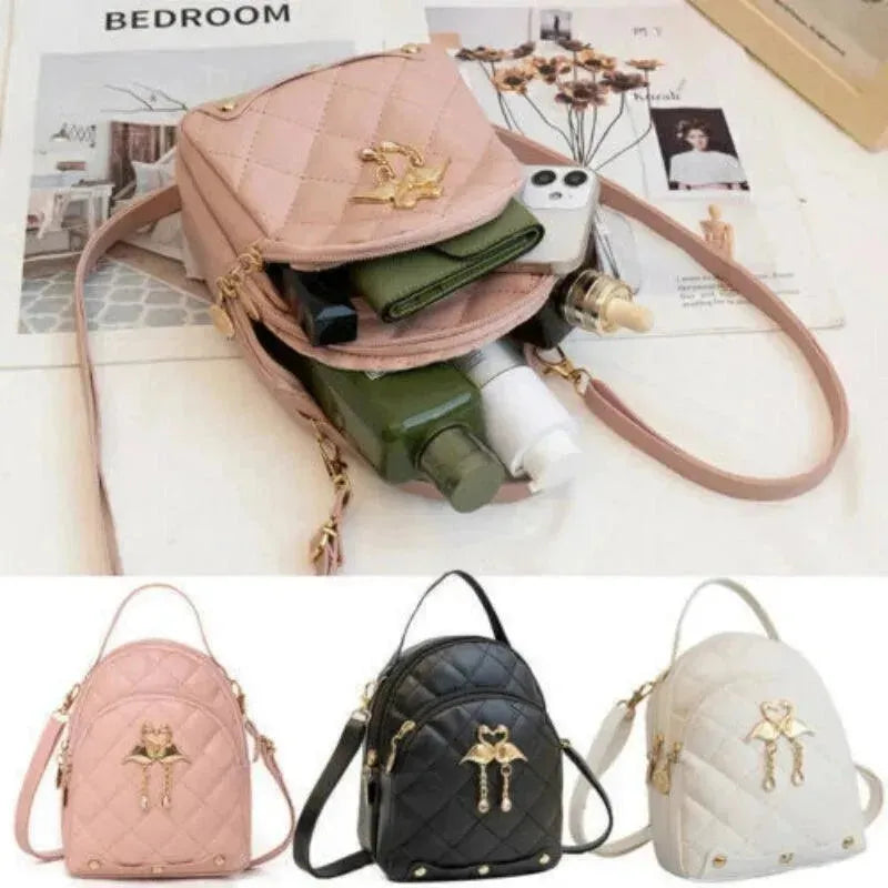 Stylish Ins Swan Embroidery Backpack for Women - Trendy Fashion School Bag for College, Travel & Daily Use